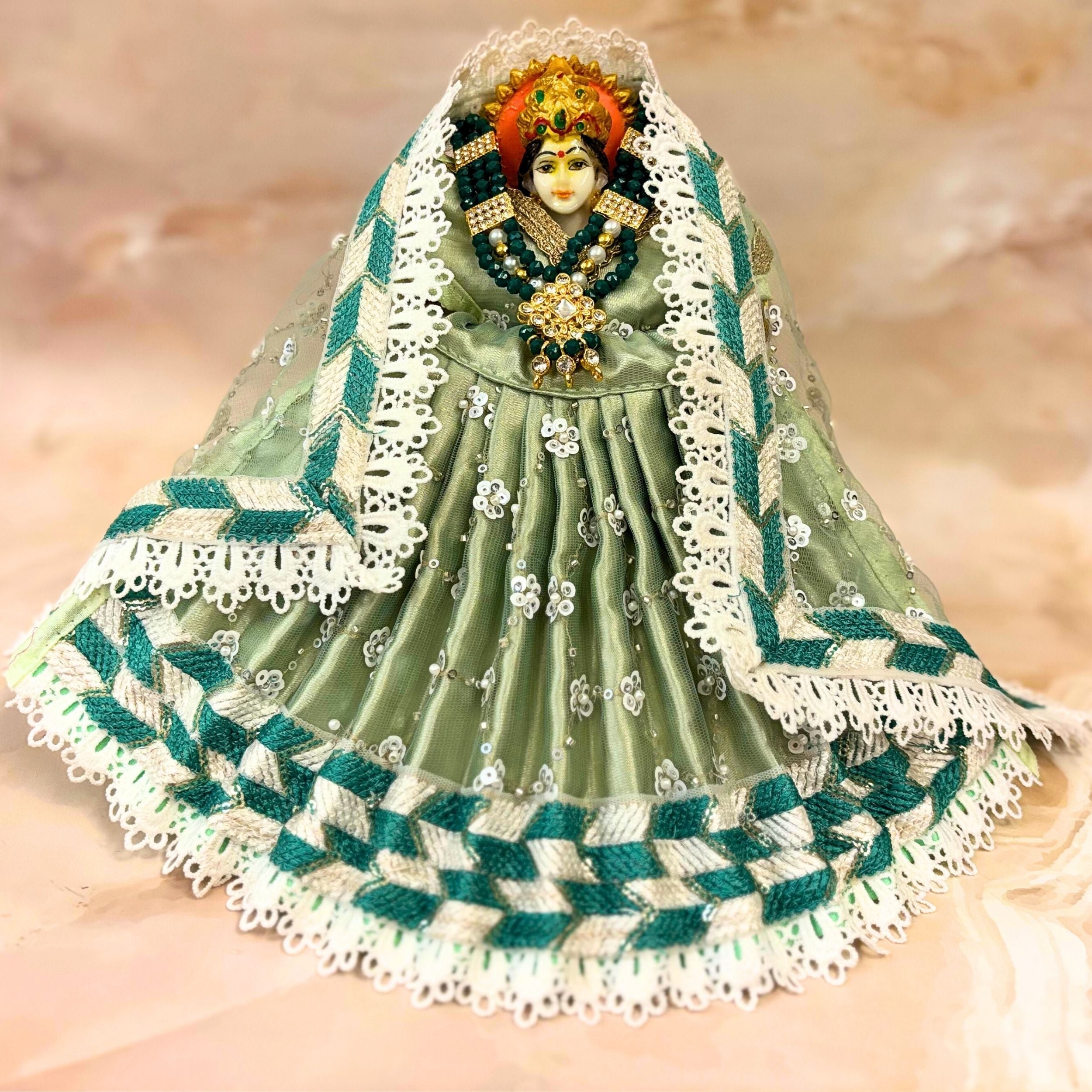 Handmade Designer Karuneshwari Durga Maa Dress - Perfect for Janmashtami, Laddu Gopal Dress, Kanha Ji Poshak, Bal Gopal & Krishna Ji Dress