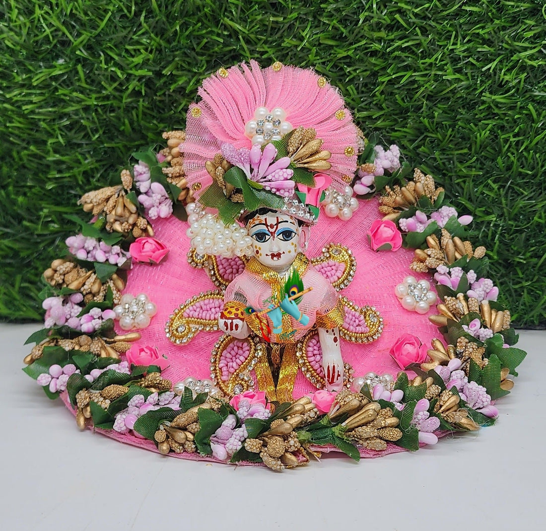 Handmade Designer Laddu Gopal Dress & Kanha Ji Poshak with Pagdi - Fancy Bal Gopal & Krishna Ji Dress for Janmashtami Festival