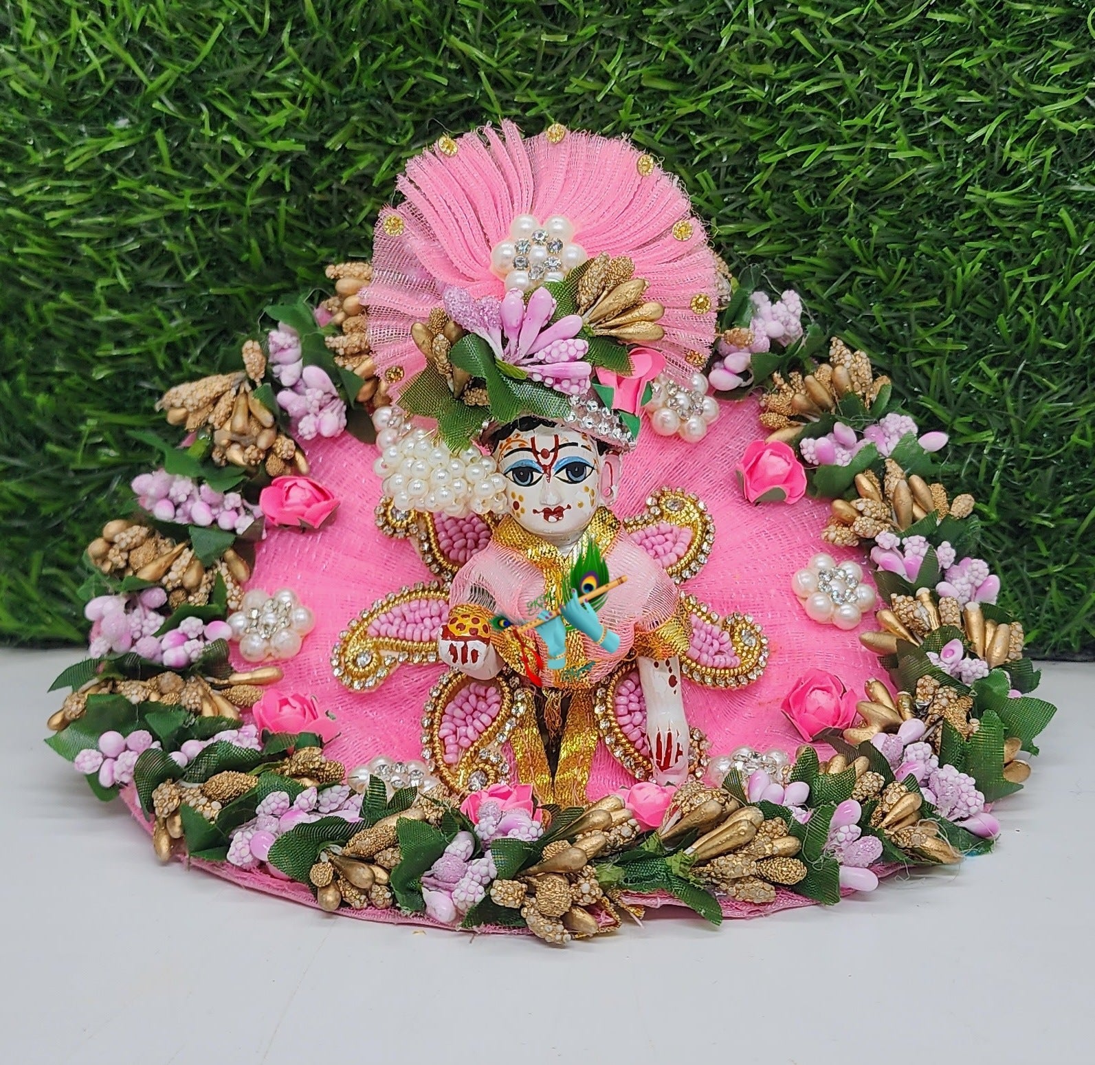 Handmade Designer Laddu Gopal Dress & Kanha Ji Poshak with Pagdi - Fancy Bal Gopal & Krishna Ji Dress for Janmashtami Festival