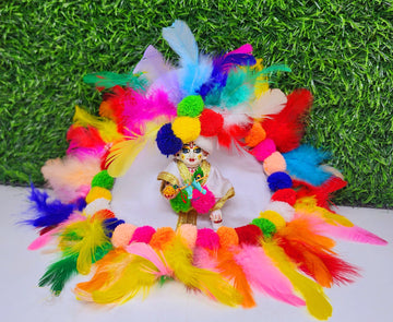Designer Laddu Gopal Dress with Pagdi | Fancy Kanha Ji Poshak for Janmashtami, Diwali & Holi | Comfortable Fabric, Size 0-6