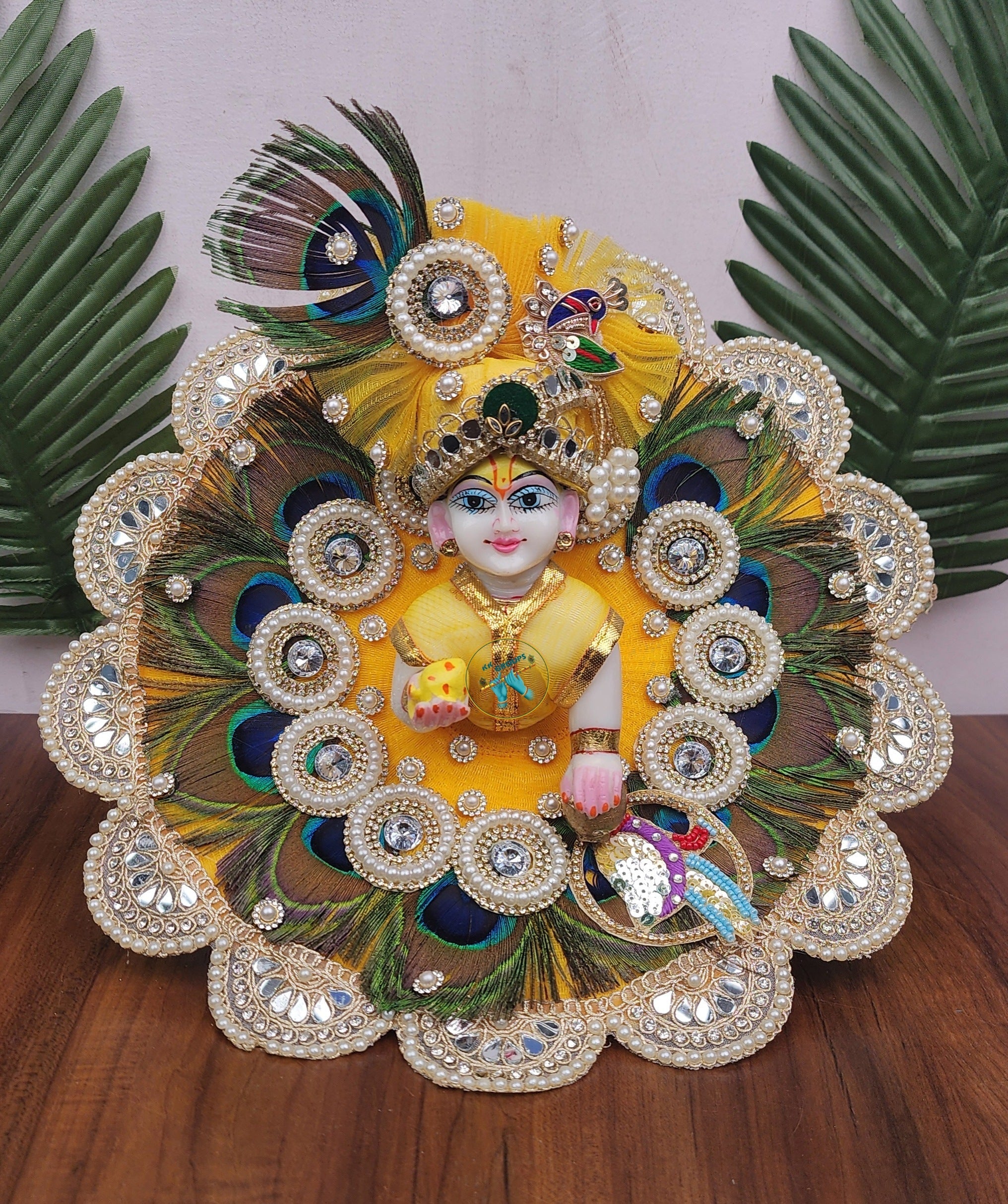 Beautiful Handmade Yellow Laddu Gopal Dress | Designer Kanha Ji Poshak for Festivals | Size 0-6 | Perfect for Janmashtami, Holi, Diwali