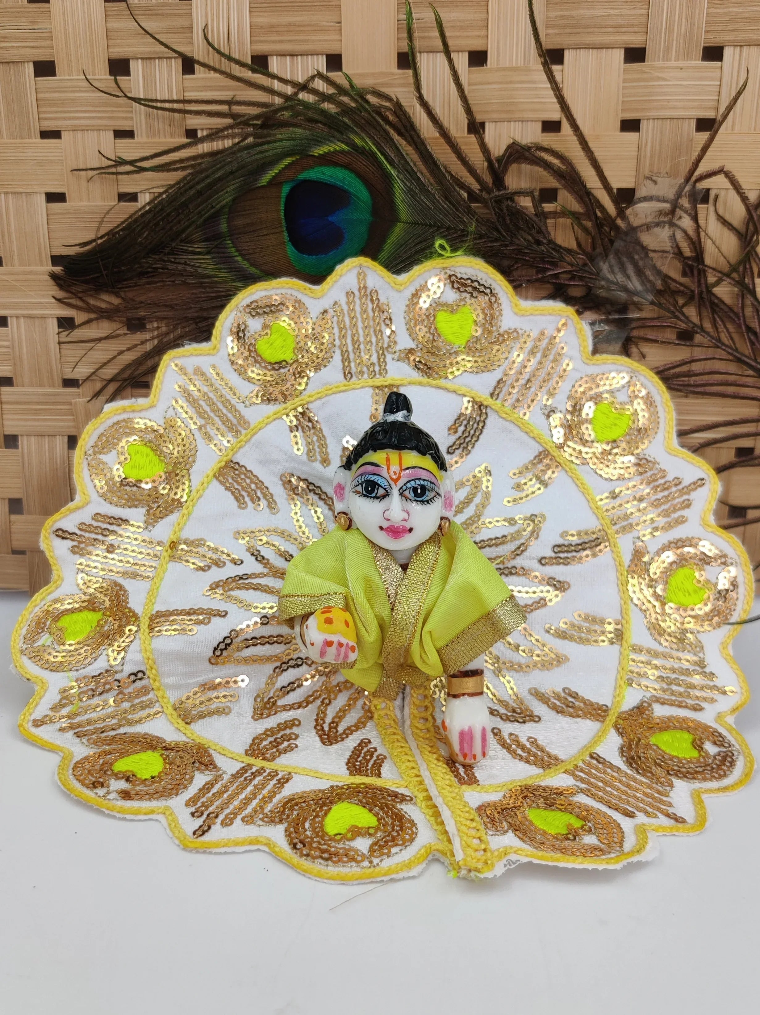 Handmade Summer Laddu Gopal Dress - Designer Kanha Ji Poshak, Fancy Bal Gopal Dress for Janmashtami Celebration - Random Colour