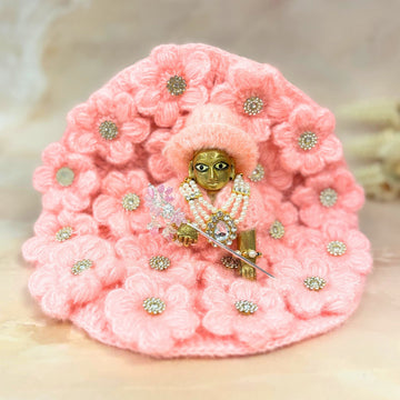 Handmade Komalpushpa Designer Woollen Laddu Gopal Dress - Fancy Kanha Ji Poshak for Janmashtami Celebrations | Bal Gopal & Krishna Ji Dress