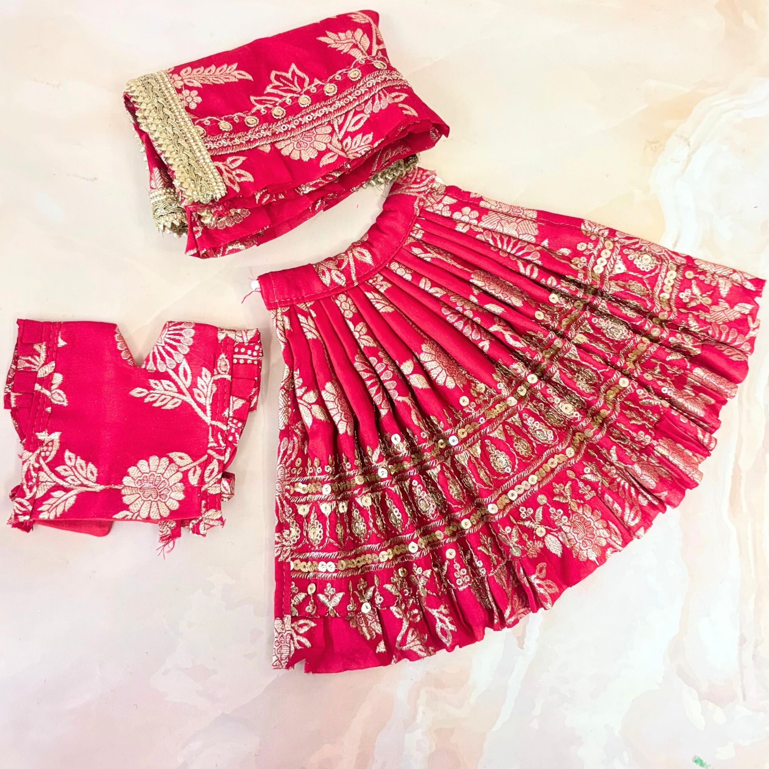 Handmade Sumukhi Mata Rani Dress - Designer Laddu Gopal Dress, Kanha Ji Poshak, Bal Gopal Dress for Janmashtami Festival