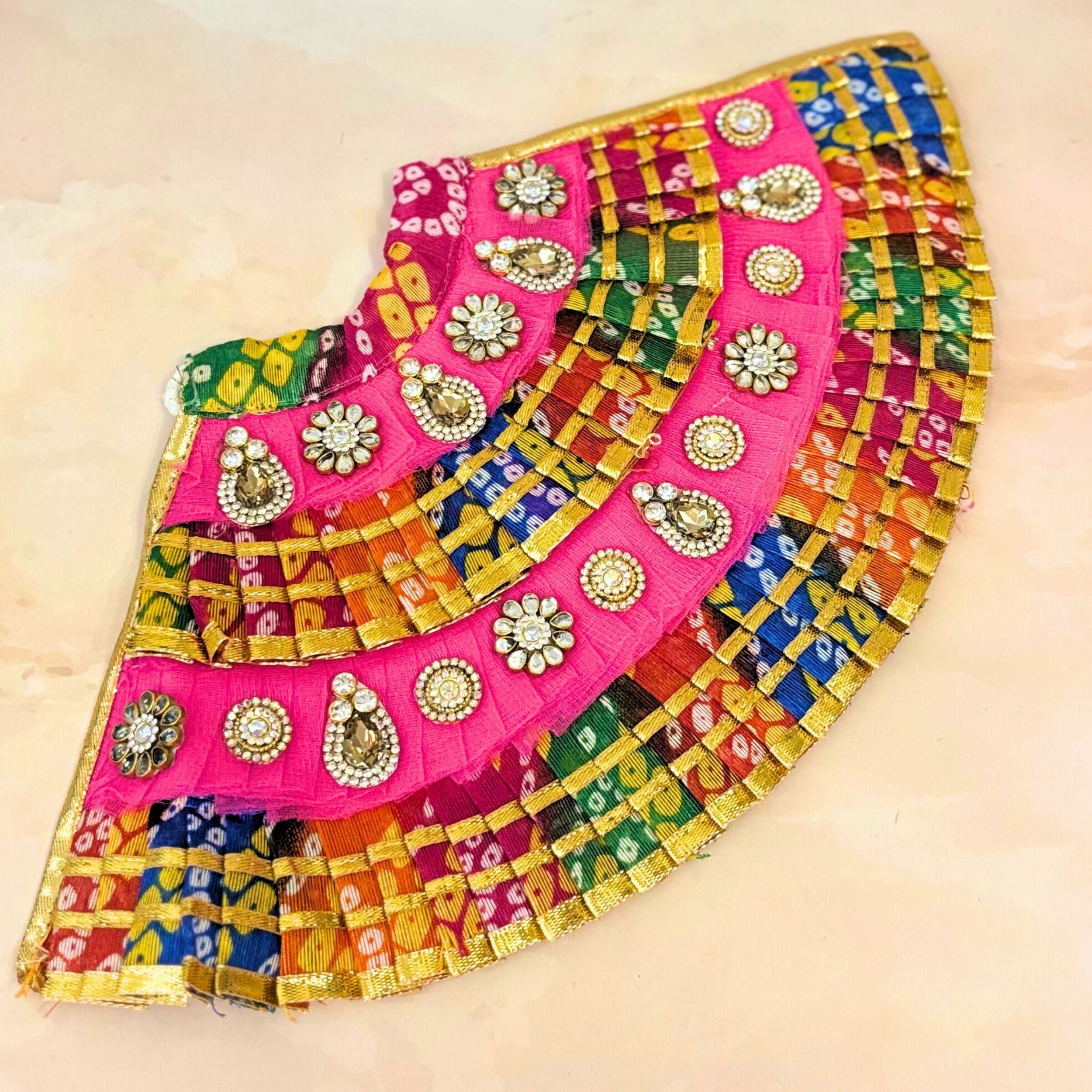 Handmade Designer Rasrajni Mata Rani Dress for Laddu Gopal | Fancy Kanha Ji Poshak & Bal Gopal Dress for Janmashtami Festival