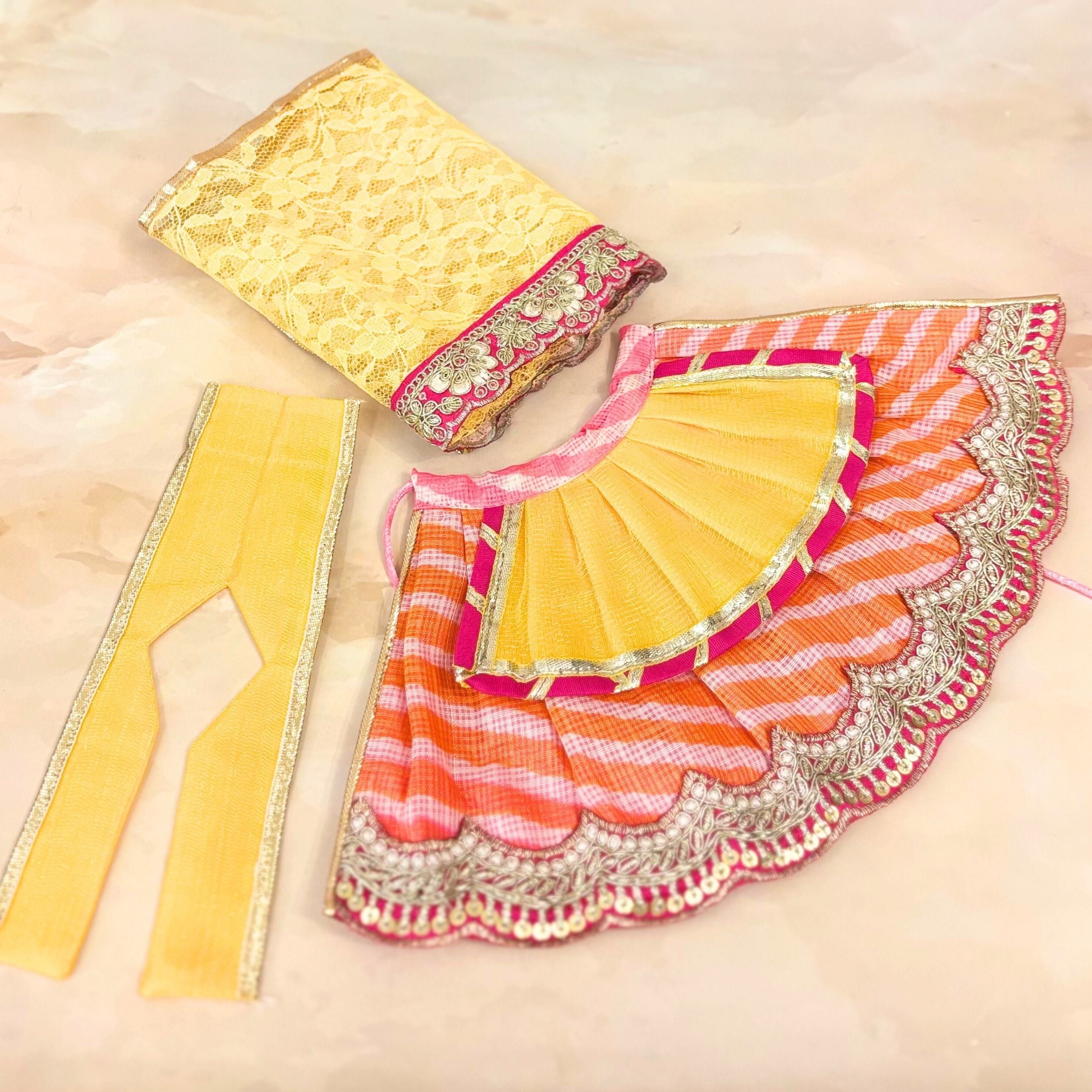 Handmade Designer Laddu Gopal Dress | Fancy Kanha Ji Poshak for Janmashtami | Bal Gopal & Krishna Ji Dress for Festivals