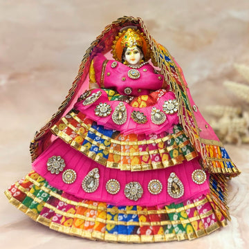 Handmade Rangshree Mata Rani Dress - Designer Laddu Gopal Poshak, Fancy Kanha Ji Dress for Janmashtami, Bal Gopal & Krishna Ji Celebrations