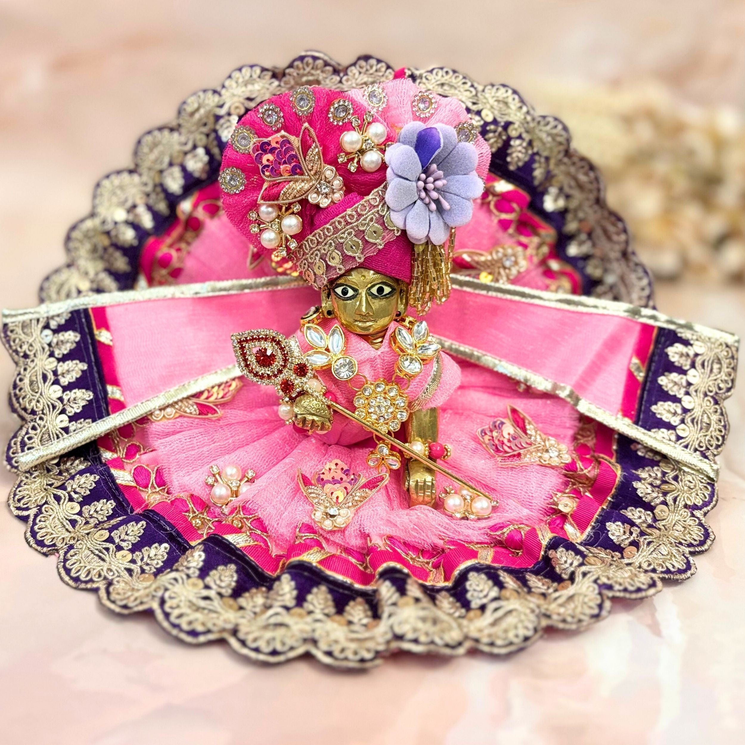 Handmade Designer Laddu Gopal Dress | Fancy Kanha Ji Poshak for Janmashtami | Bal Gopal & Krishna Ji Dress for Festivals