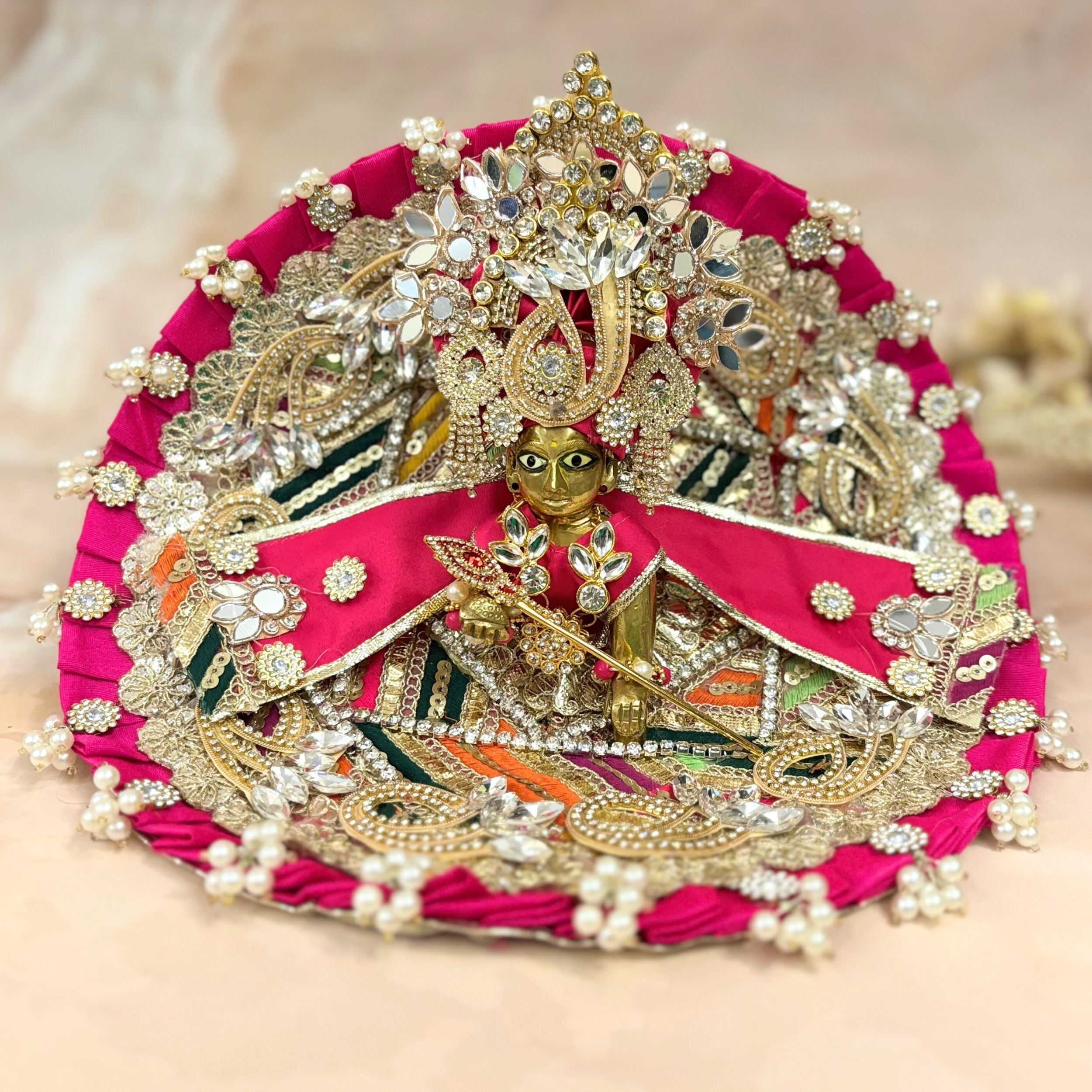 Handmade Designer Laddu Gopal Dress | Fancy Kanha Ji Poshak for Janmashtami | Bal Gopal & Krishna Ji Dress for Festivals
