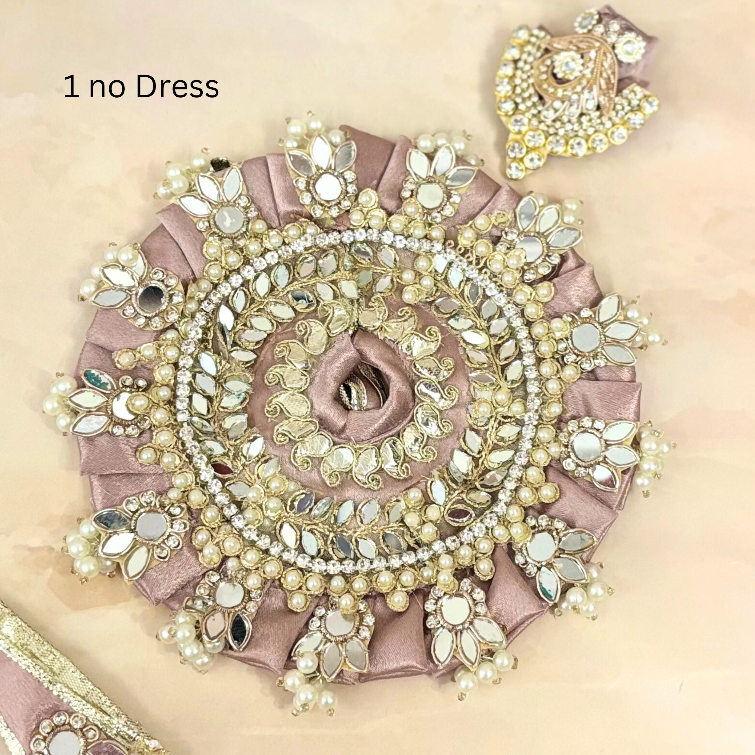 Handmade Luxe Raj Tilak Laddu Gopal Dress - Designer Kanha Ji Poshak for Janmashtami, Fancy Bal Gopal & Krishna Ji Dress