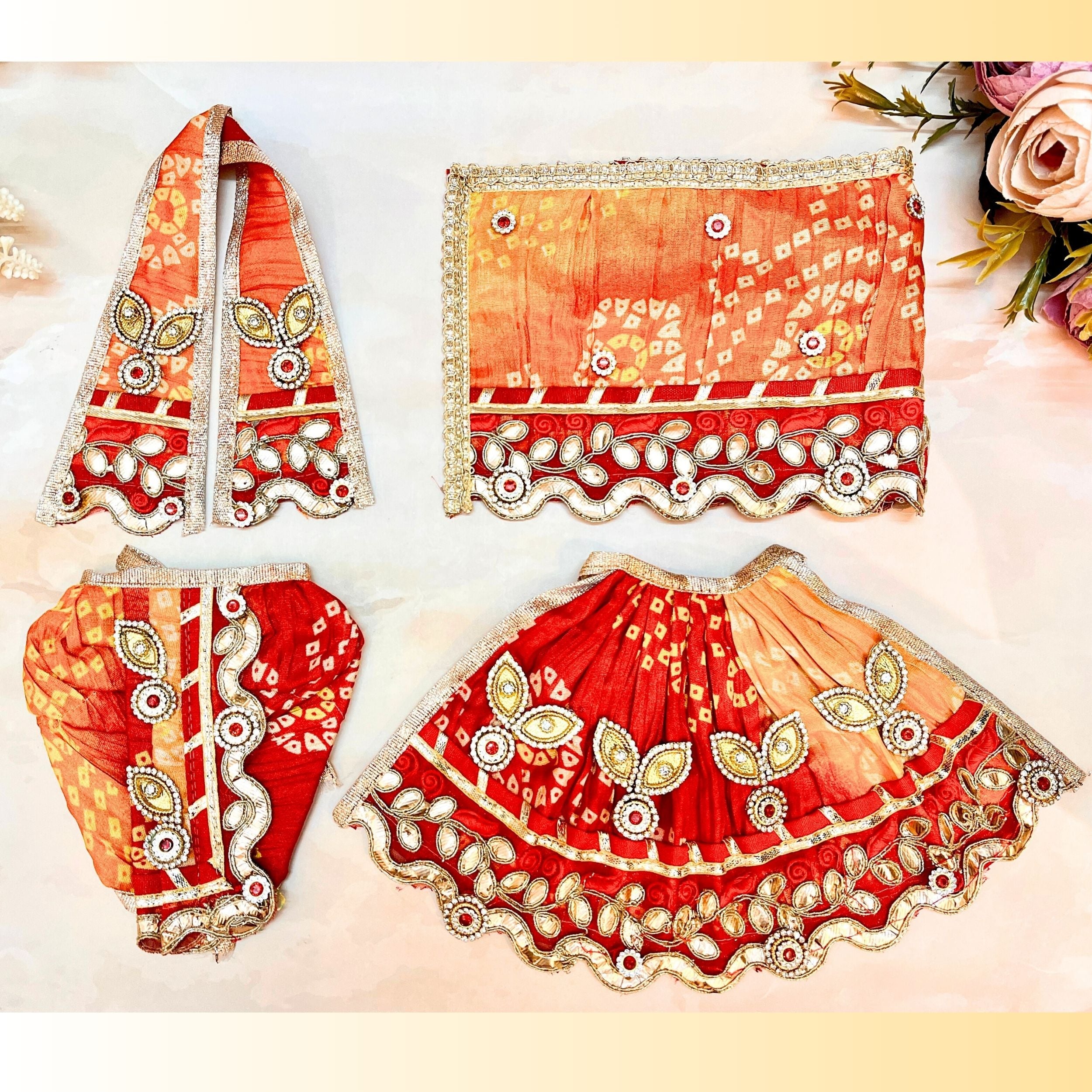 Handmade Designer Laddu Gopal Dress - Fancy Kanha Ji Poshak for Janmashtami | Bal Gopal & Krishna Ji Dress for Festivals