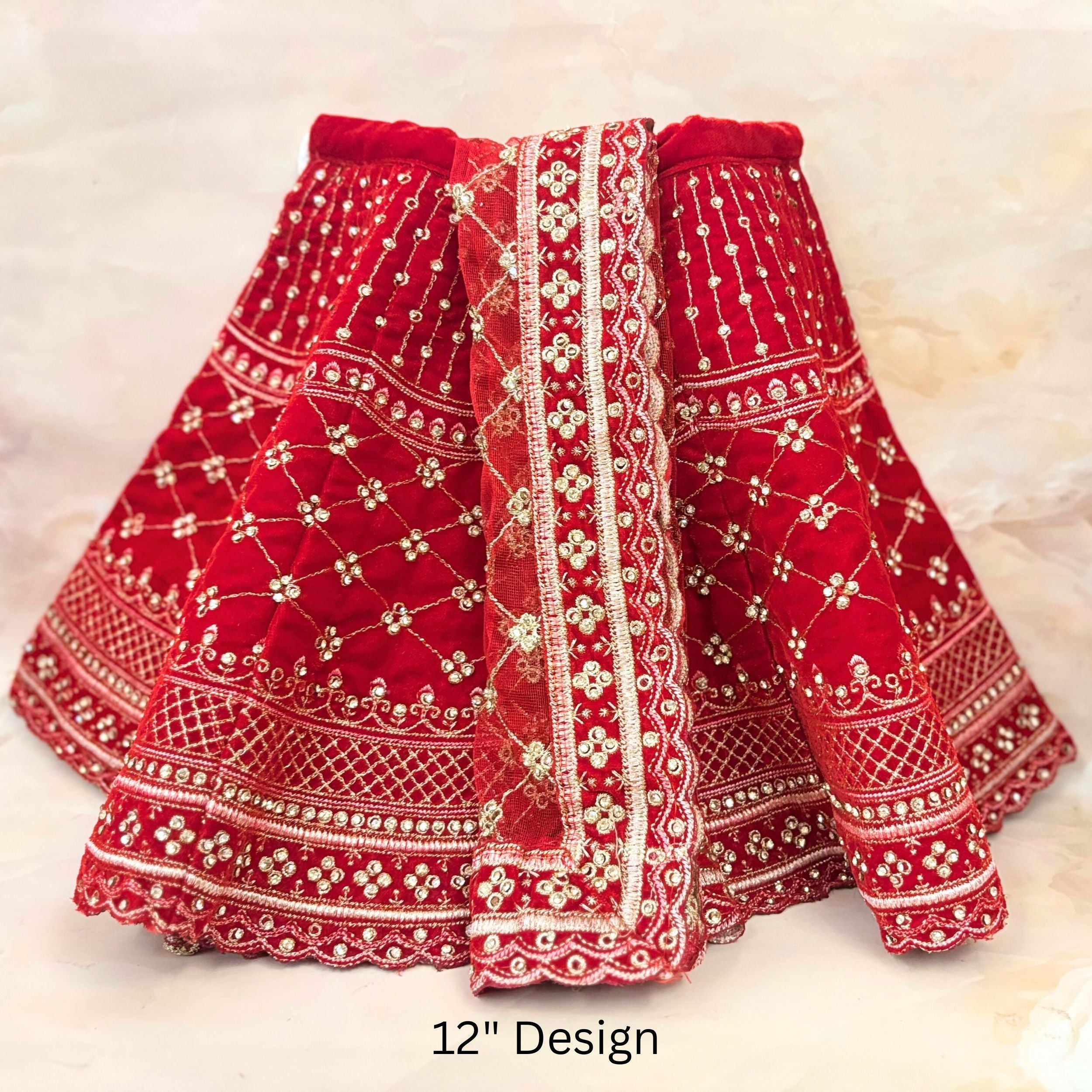 Handmade Designer Rudrāmbarā Mata Rani Dress - Elegant Laddu Gopal Dress, Kanha Ji Poshak, Bal Gopal Dress for Janmashtami Festival