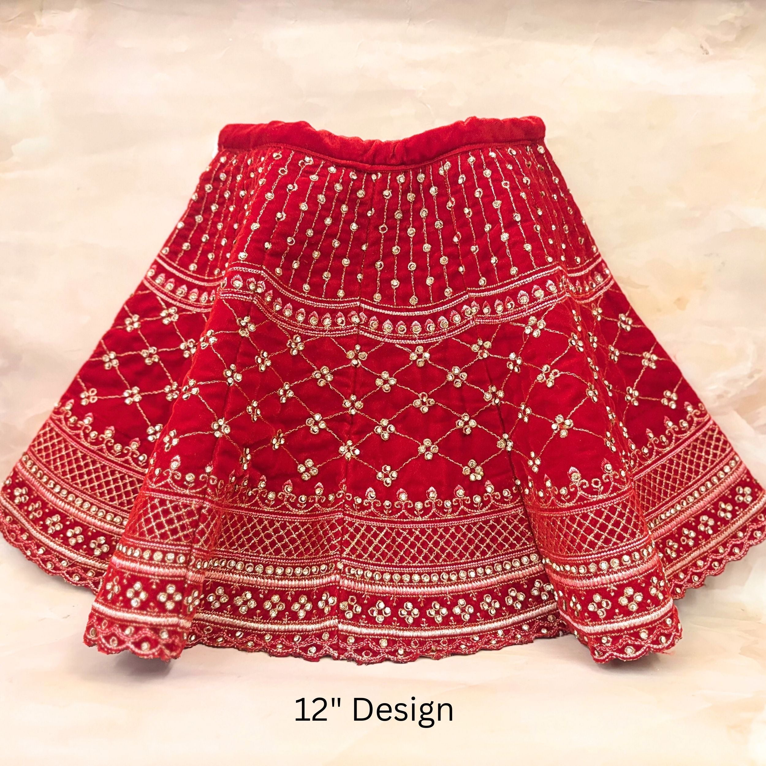 Handmade Designer Rudrāmbarā Mata Rani Dress - Elegant Laddu Gopal Dress, Kanha Ji Poshak, Bal Gopal Dress for Janmashtami Festival