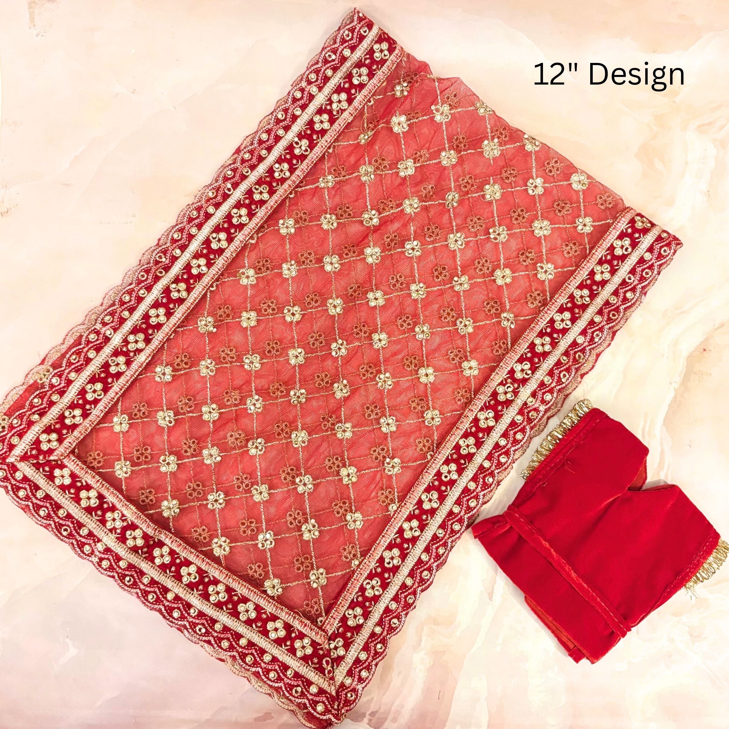 Handmade Designer Rudrāmbarā Mata Rani Dress - Elegant Laddu Gopal Dress, Kanha Ji Poshak, Bal Gopal Dress for Janmashtami Festival