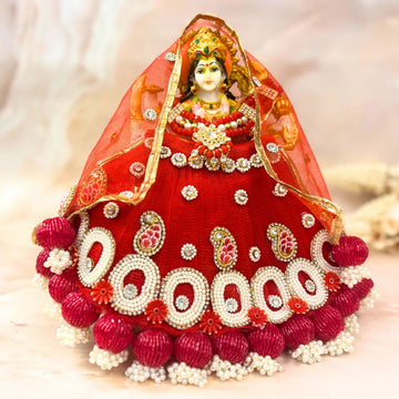 Handmade Ratrangini Mata Rani Dress - Designer Laddu Gopal Poshak, Fancy Kanha Ji Dress for Janmashtami, Bal Gopal & Krishna Ji Celebrations