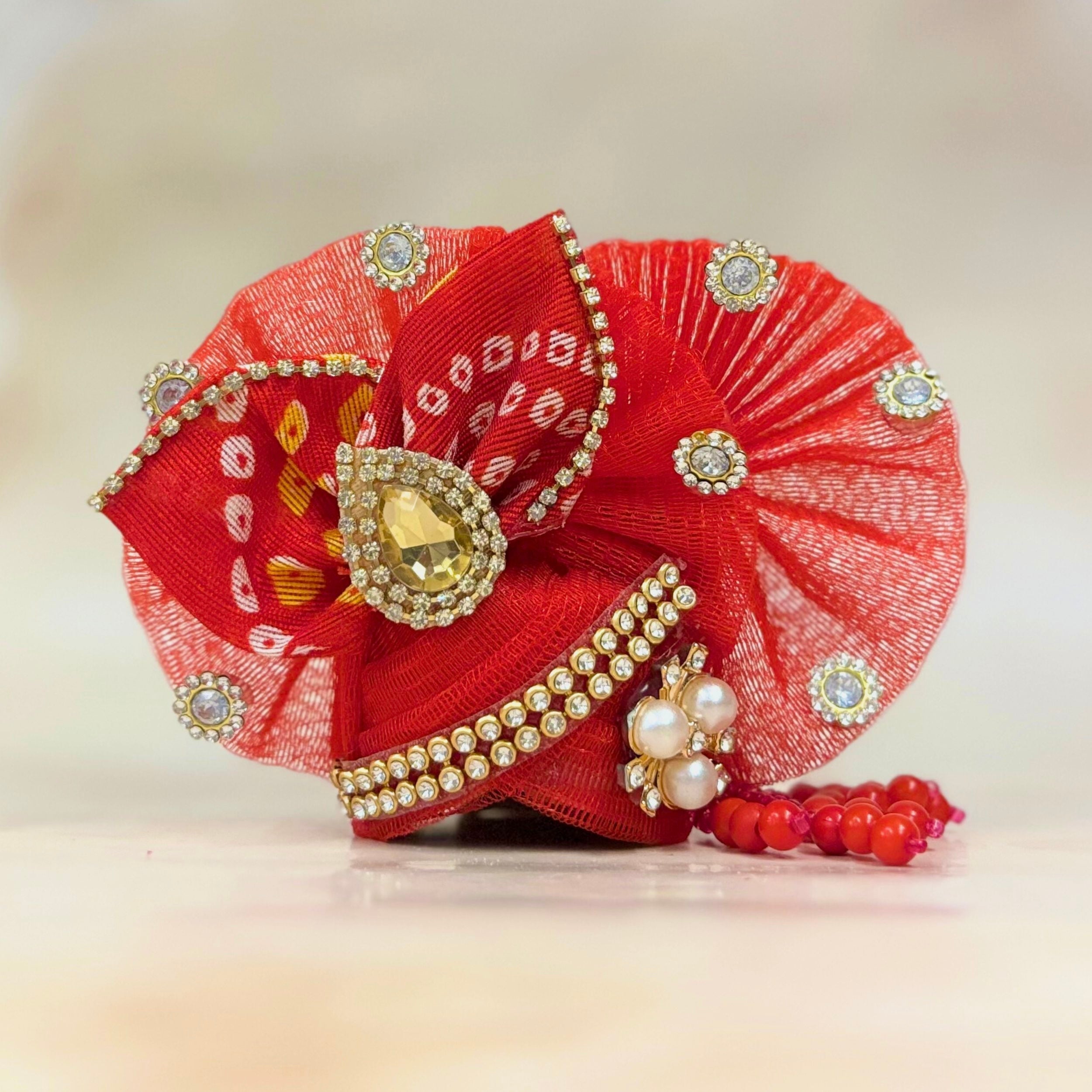 Handmade Designer Swarnabandh Radha Krishna Dress - Fancy Laddu Gopal Poshak for Janmashtami, Kanha Ji Dress, Bal Gopal Dress, Krishna Ji Dress