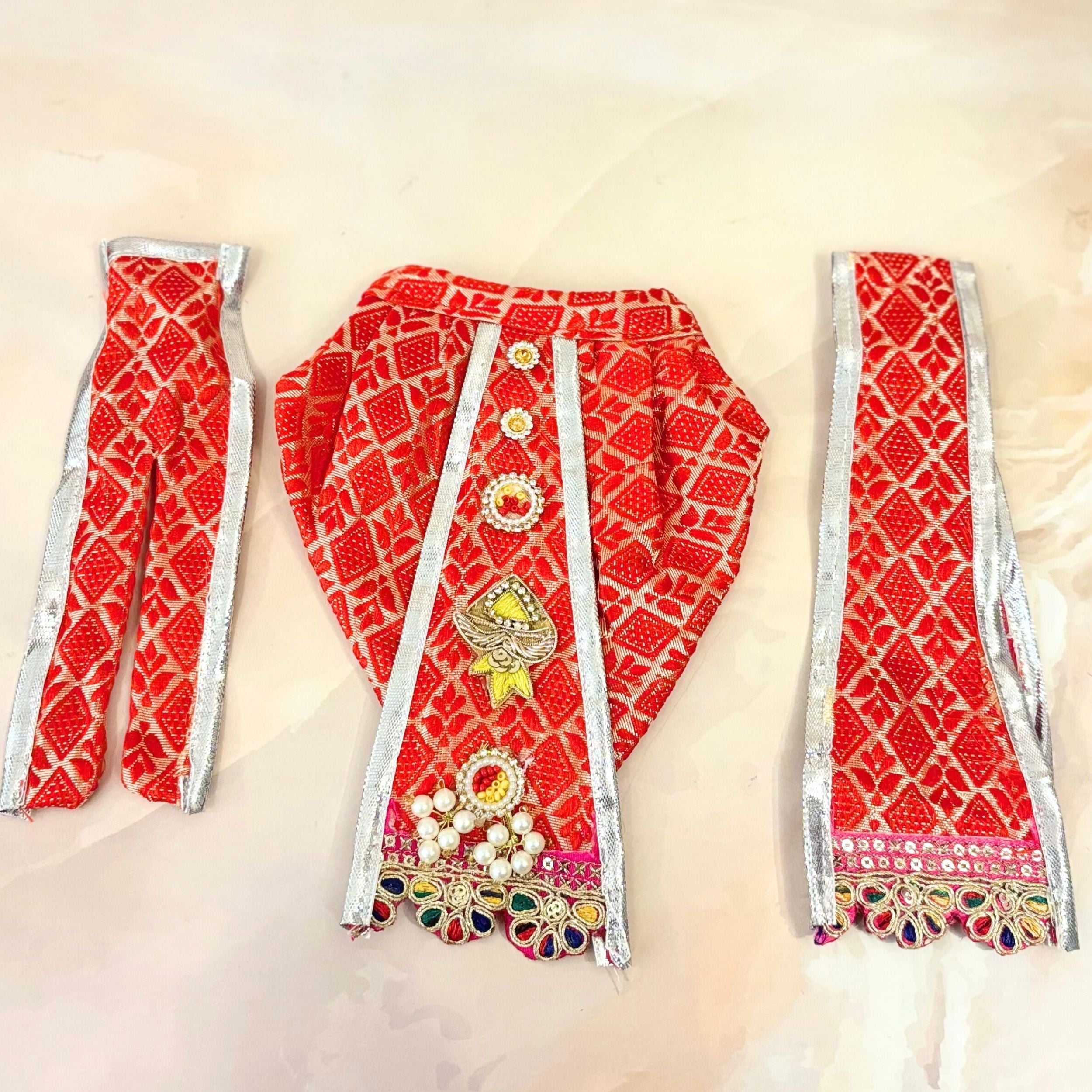 Handmade Designer Laddu Gopal Dress | Fancy Kanha Ji Poshak for Janmashtami | Bal Gopal & Krishna Ji Dress for Festivals