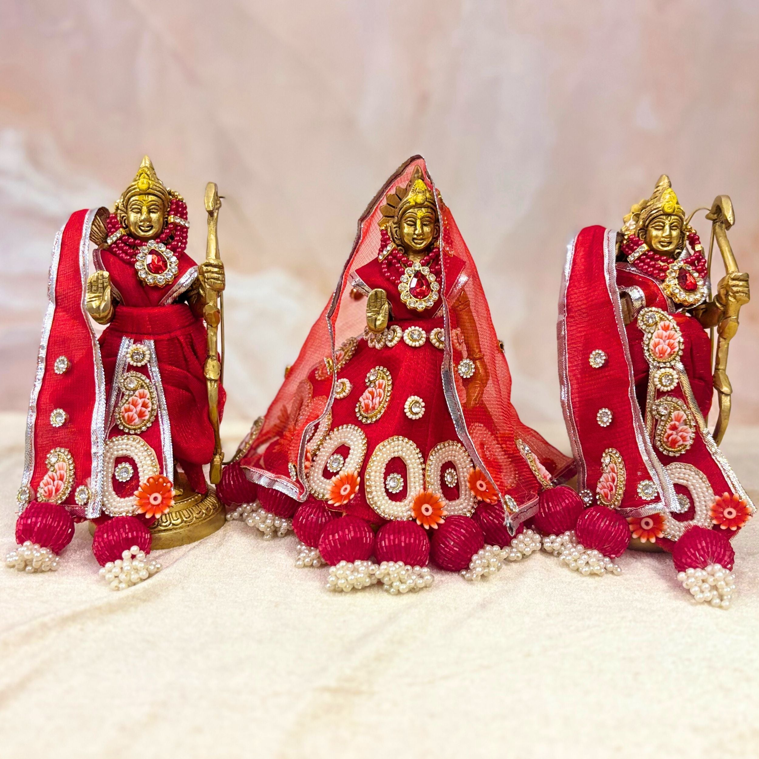 Handmade Rajnandana Ram Darbar Dress - Designer Laddu Gopal Dress, Kanha Ji Poshak, Bal Gopal Fancy Dress for Janmashtami Celebrations