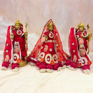Handmade Rajnandana Ram Darbar Dress - Designer Laddu Gopal Dress, Kanha Ji Poshak, Bal Gopal Fancy Dress for Janmashtami Celebrations