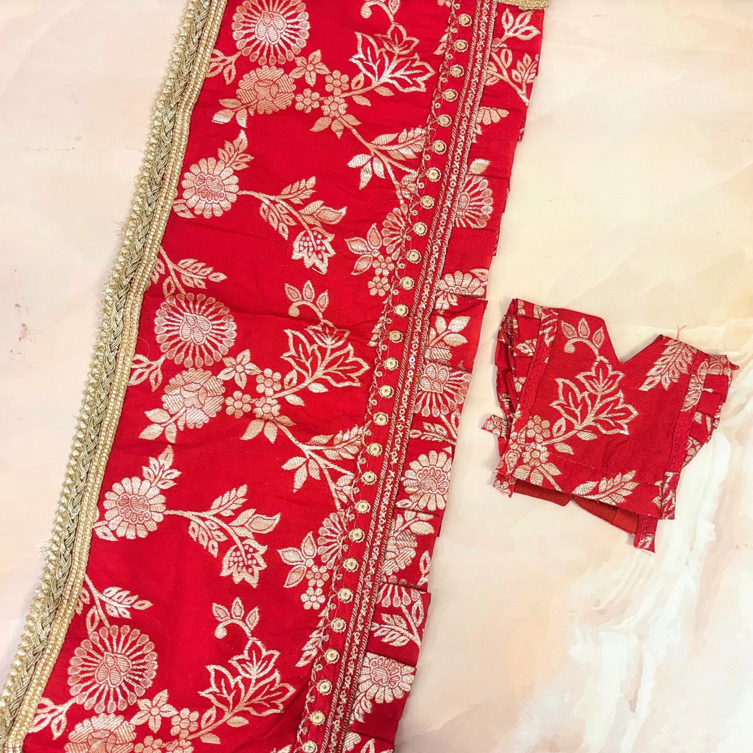 Handmade Rudrapriya Mata Rani Dress - Designer Laddu Gopal Dress, Kanha Ji Poshak, Bal Gopal Dress for Janmashtami Festival