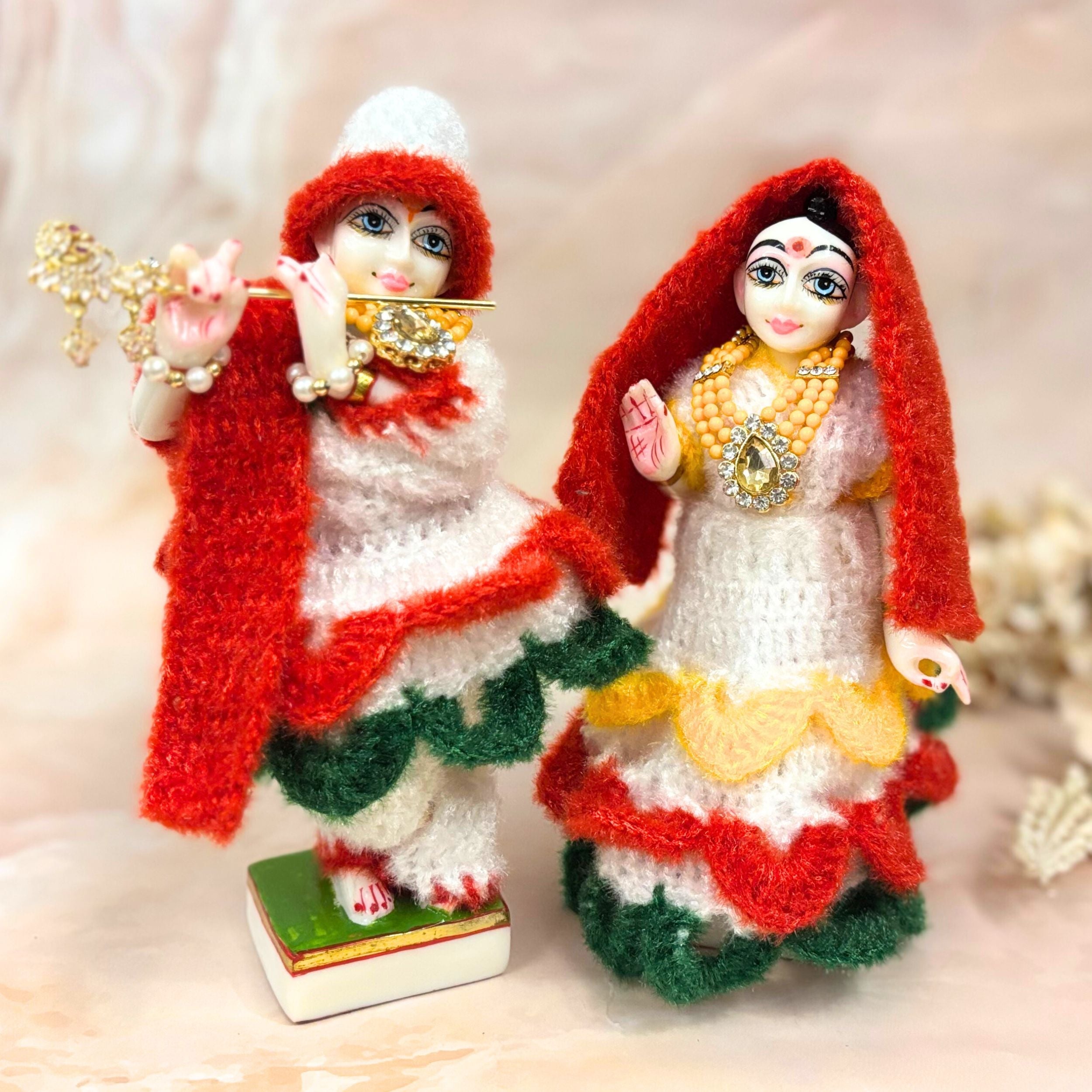 Handmade Vasantleela Designer Woollen Laddu Gopal Dress | Fancy Kanha Ji Poshak for Janmashtami | Bal Gopal & Krishna Ji Dress