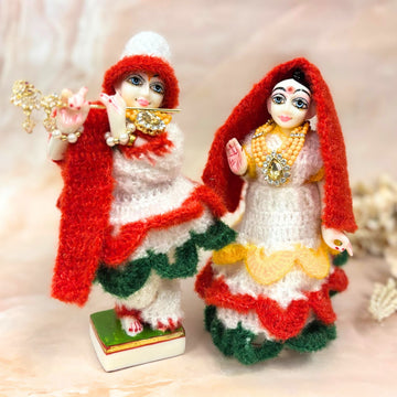Handmade Vasantleela Designer Woollen Laddu Gopal Dress | Fancy Kanha Ji Poshak for Janmashtami | Bal Gopal & Krishna Ji Dress