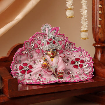 Handmade Pink Pushp Mala Laddu Gopal Dress | Designer Kanha Ji Poshak for Janmashtami | Fancy Bal Gopal & Krishna Ji Dress