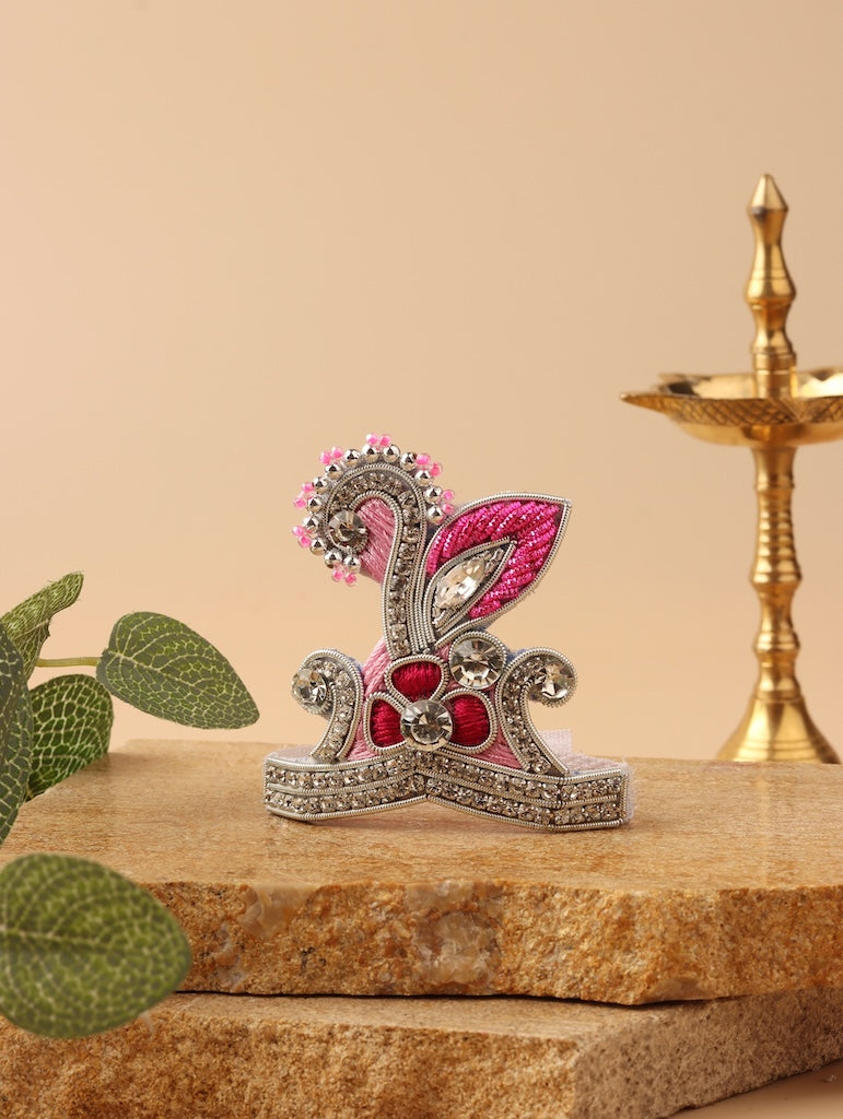 Handmade Pink Pushp Mala Laddu Gopal Dress | Designer Kanha Ji Poshak for Janmashtami | Fancy Bal Gopal & Krishna Ji Dress