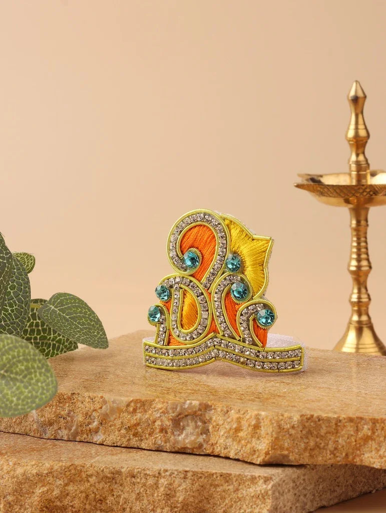 Handmade Madhuban Orange Laddu Gopal Dress | Designer Kanha Ji Poshak for Janmashtami | Fancy Bal Gopal & Krishna Ji Dress