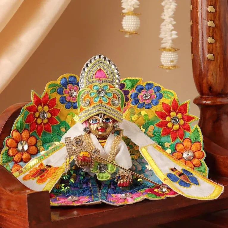Handmade Pushpavan Multicolor Laddu Gopal Dress | Designer Kanha Ji Poshak for Janmashtami | Fancy Bal Gopal & Krishna Ji Dress