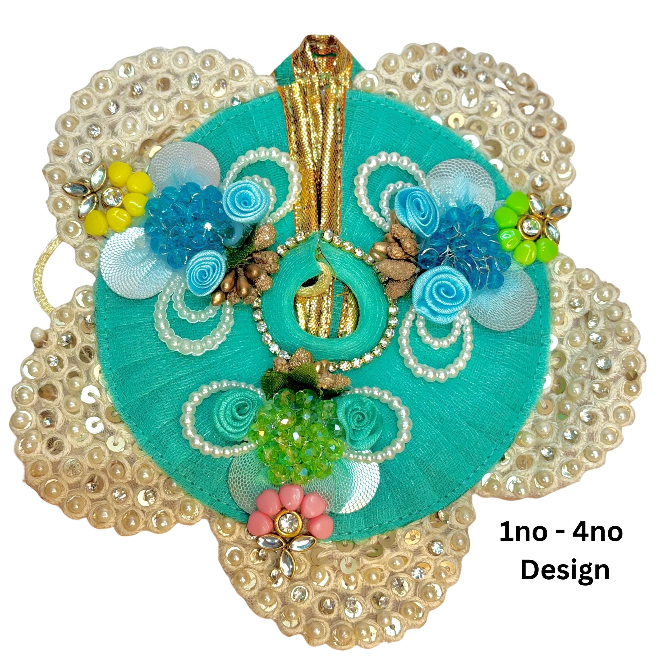Handmade Sea Green Laddu Gopal Dress - Designer Kanha Ji Poshak for Janmashtami, Fancy Bal Gopal Dress, Krishna Ji Outfit
