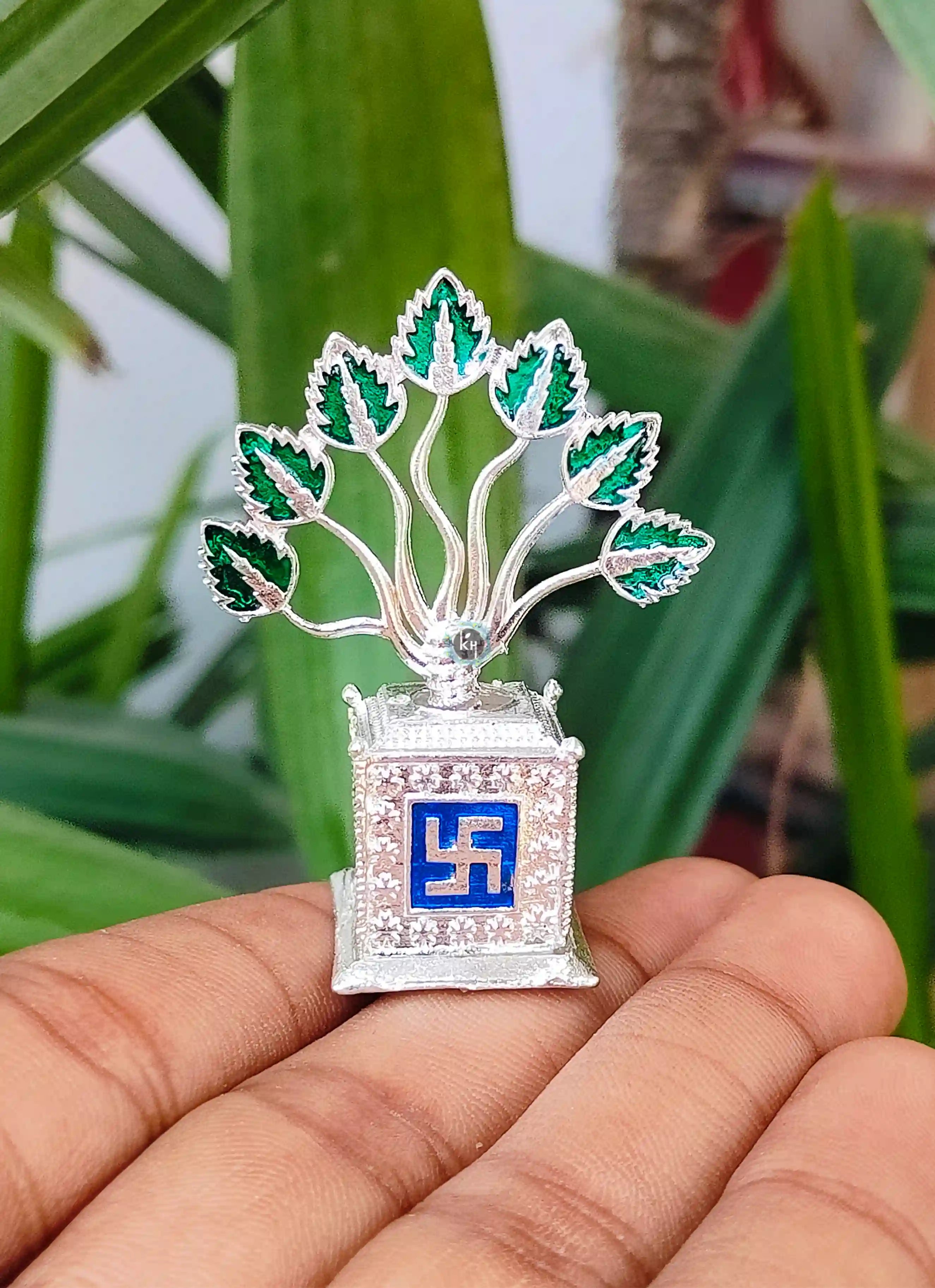 Laddu Gopal toy Steel tulsi ji pot