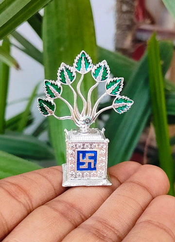 Laddu Gopal toy Steel tulsi ji pot