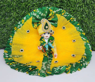 Designer Laddu Gopal Dress for Little Kanha Ji | Fancy Bal Gopal Poshak | Perfect for Janmashtami, Diwali & Festivals (Size 0-6)