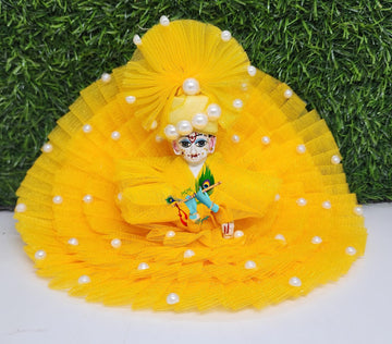 Designer Laddu Gopal Dress with Pagdi - Fancy Kanha Ji Poshak for Janmashtami, Diwali & Holi | Comfortable Fabric, Sizes 0-6