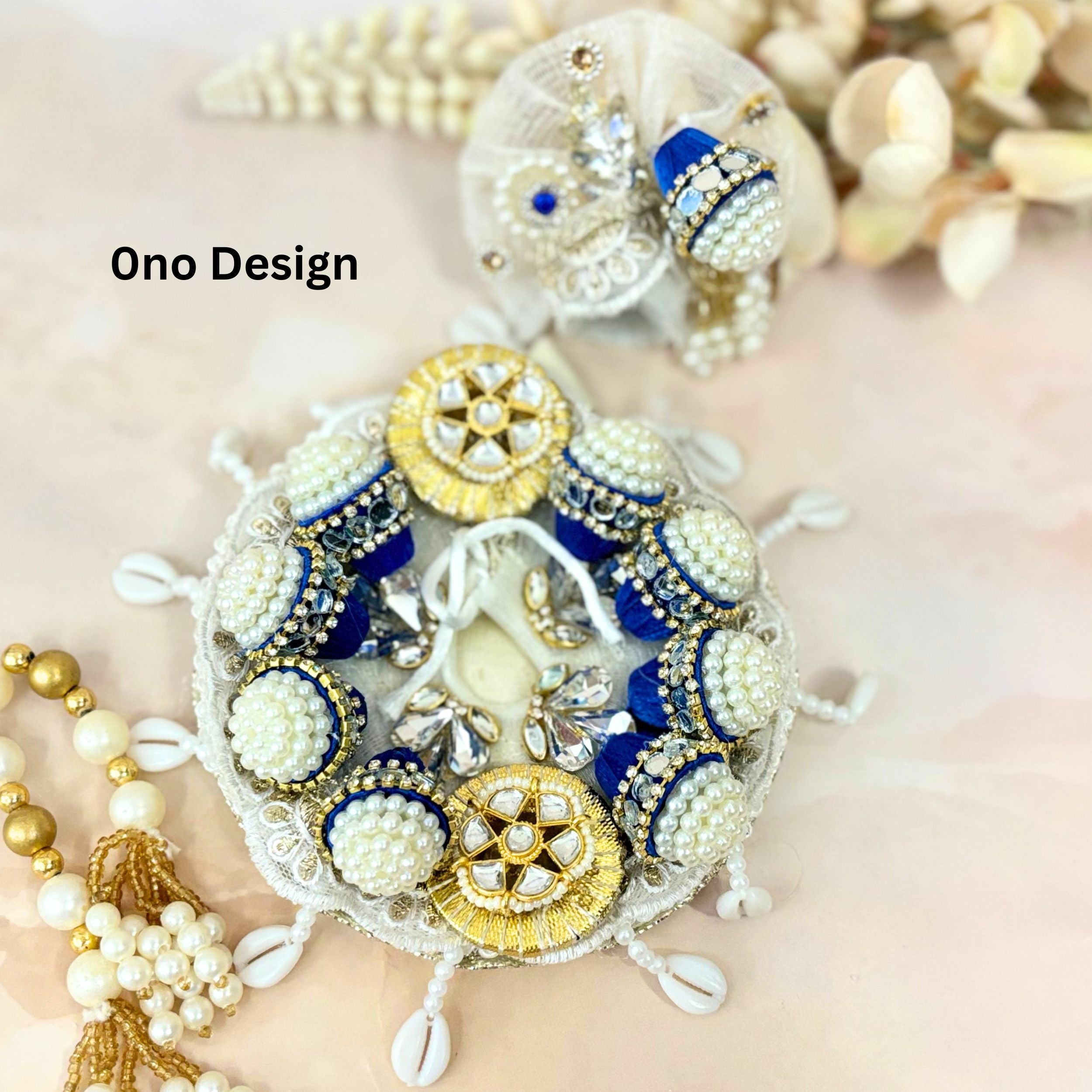 Handmade Shvetārka Laddu Gopal Dress - Designer Kanha Ji Poshak for Janmashtami, Fancy Bal Gopal Dress, Krishna Ji Dress