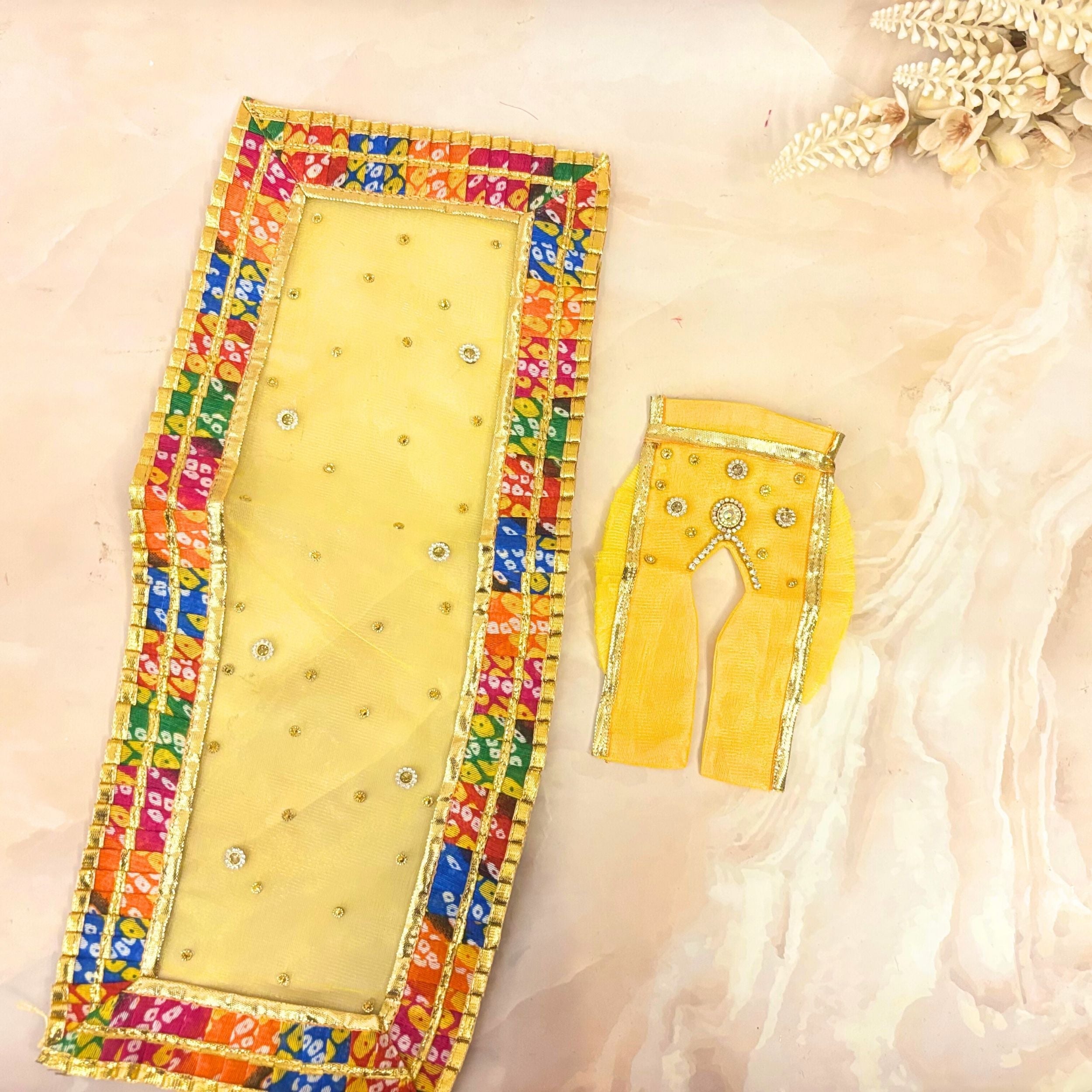 Handmade Kanakrekha Mata Rani Dress for Laddu Gopal | Designer Kanha Ji Poshak & Bal Gopal Dress for Janmashtami Festival