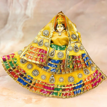 Handmade Rajkanthi Mata Rani Dress - Designer Laddu Gopal Poshak for Janmashtami, Fancy Kanha Ji Dress, Bal Gopal & Krishna Ji Dress