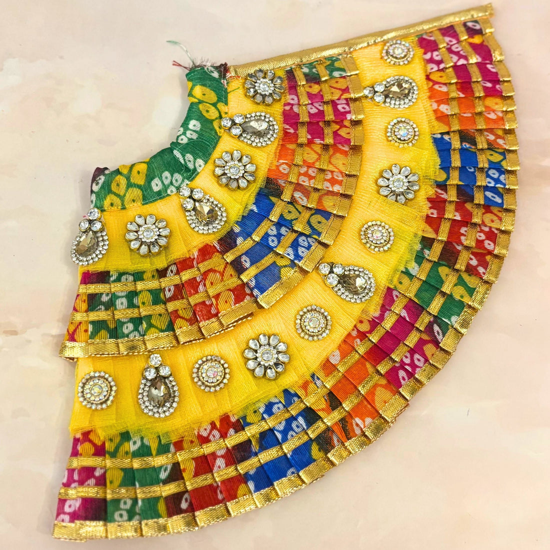 Handmade Rajkanthi Mata Rani Dress - Designer Laddu Gopal Poshak for Janmashtami, Fancy Kanha Ji Dress, Bal Gopal & Krishna Ji Dress