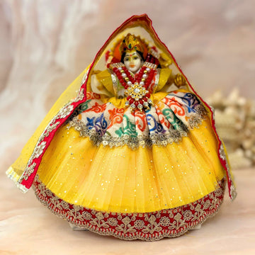 Handmade Suryangi Mata Rani Dress - Designer Laddu Gopal Poshak, Fancy Kanha Ji Dress for Janmashtami, Bal Gopal & Krishna Ji Celebrations
