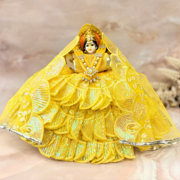 Handmade Suvrana Mata Rani Dress - Designer Laddu Gopal Dress, Kanha Ji Poshak, Bal Gopal Dress for Janmashtami Festival