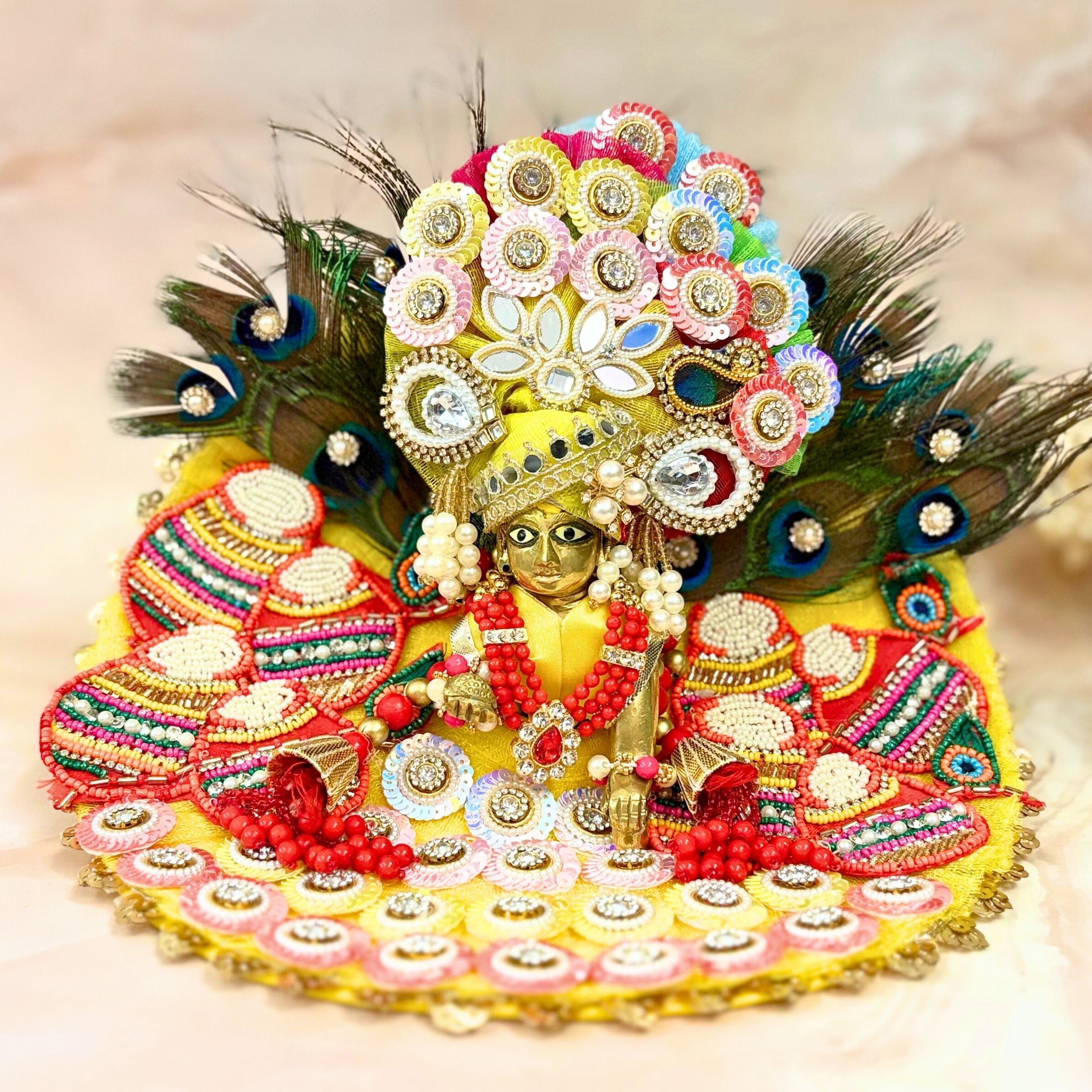 Handmade Haripriya Designer Laddu Gopal Dress | Fancy Kanha Ji Poshak for Janmashtami | Bal Gopal & Krishna Ji Dress