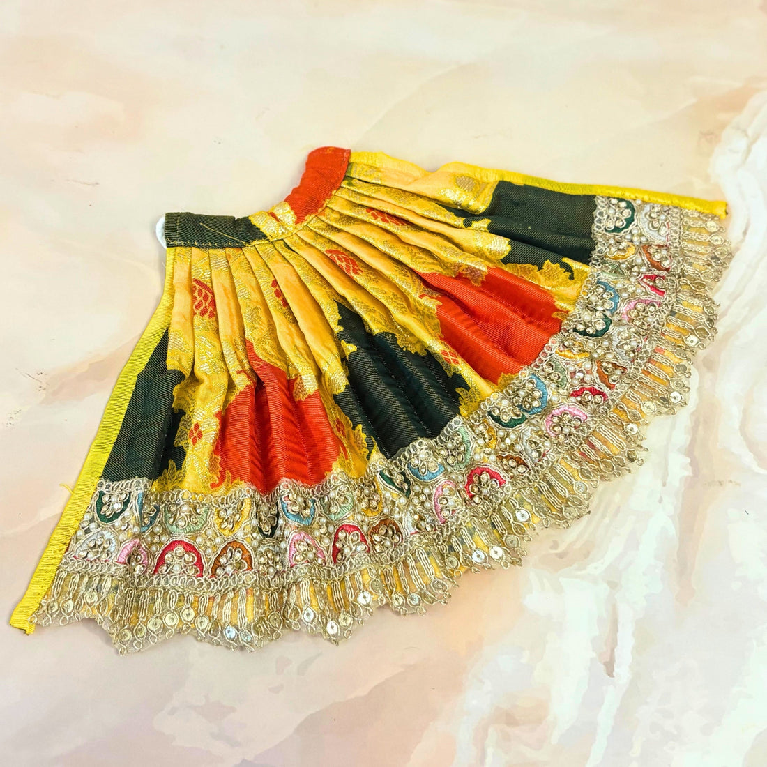 Handmade Suryaprabhā Durga Maa Dress - Designer Laddu Gopal Dress, Kanha Ji Poshak & Bal Gopal Dress for Janmashtami Festival