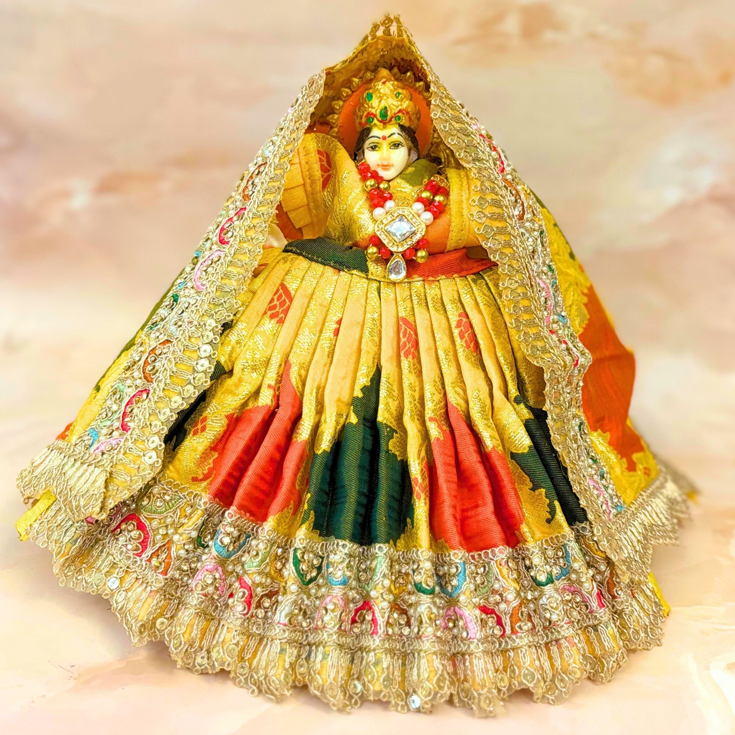 Handmade Suryaprabhā Durga Maa Dress - Designer Laddu Gopal Dress, Kanha Ji Poshak & Bal Gopal Dress for Janmashtami Festival