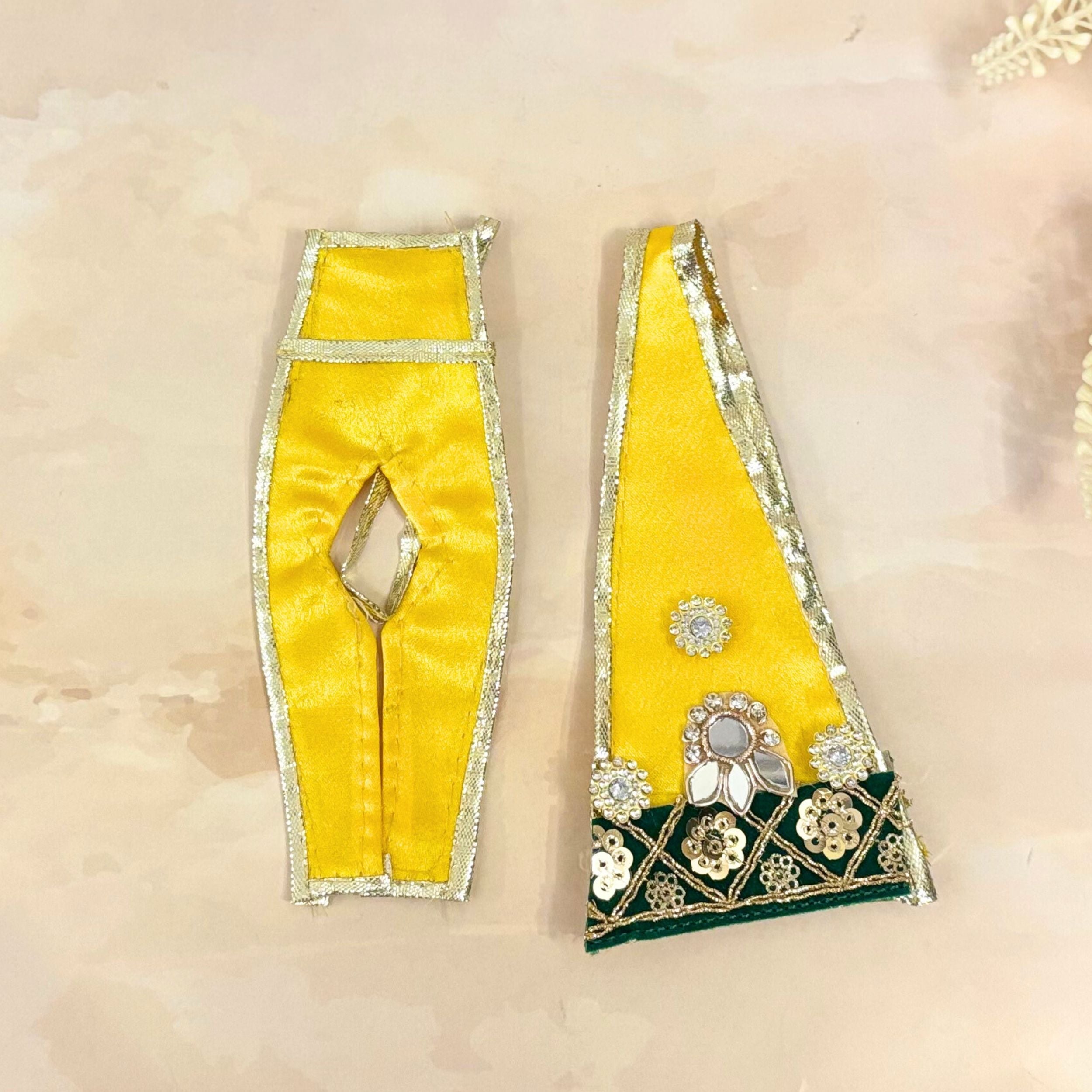 Handmade Kanakapushpa Laddu Gopal Dress - Designer Bal Gopal Poshak for Janmashtami, Fancy Krishna Ji Dress, Perfect for Festivals