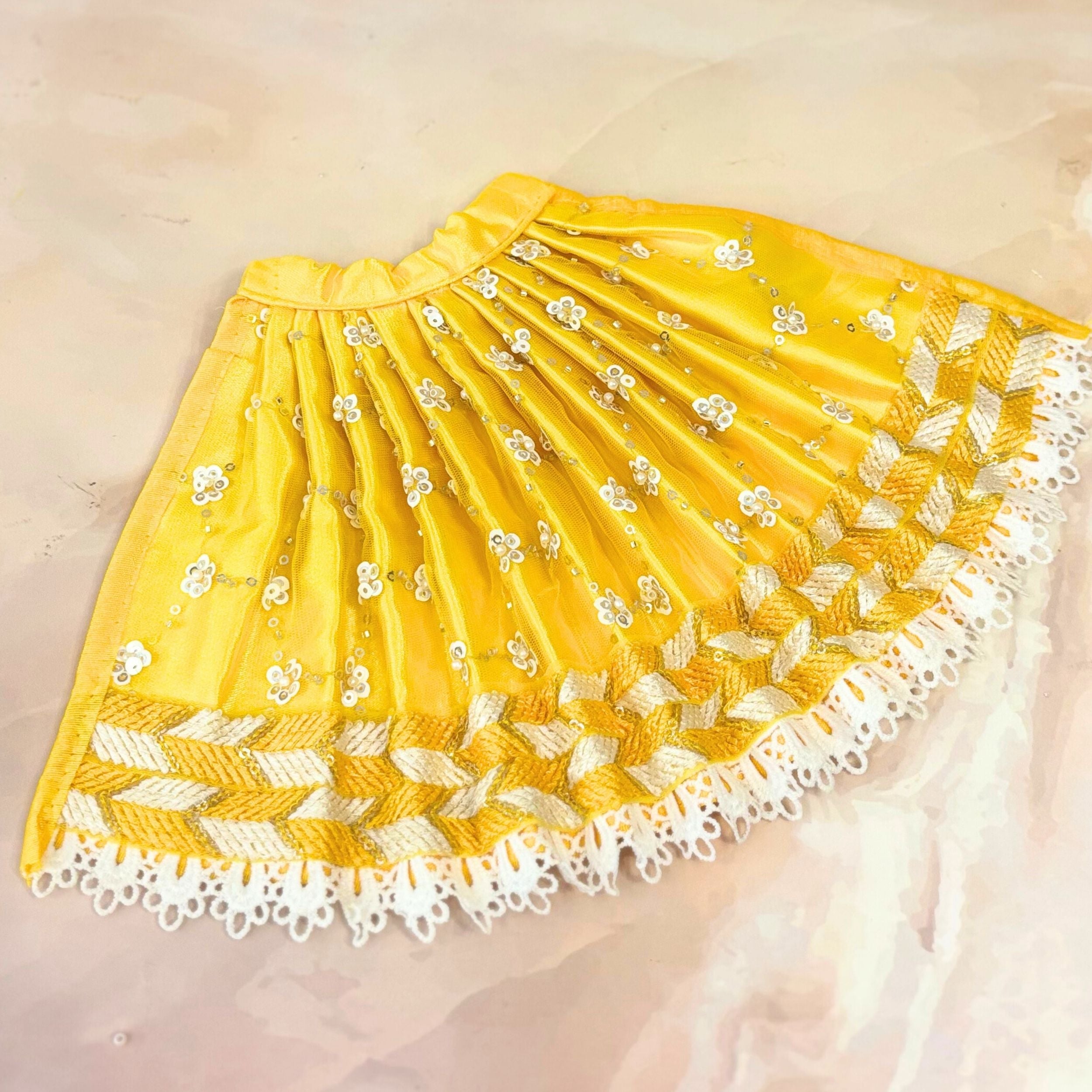 Handmade Kanakdhara Durga Maa Dress - Designer Laddu Gopal Dress, Fancy Kanha Ji Poshak for Janmashtami, Bal Gopal & Krishna Ji Dress