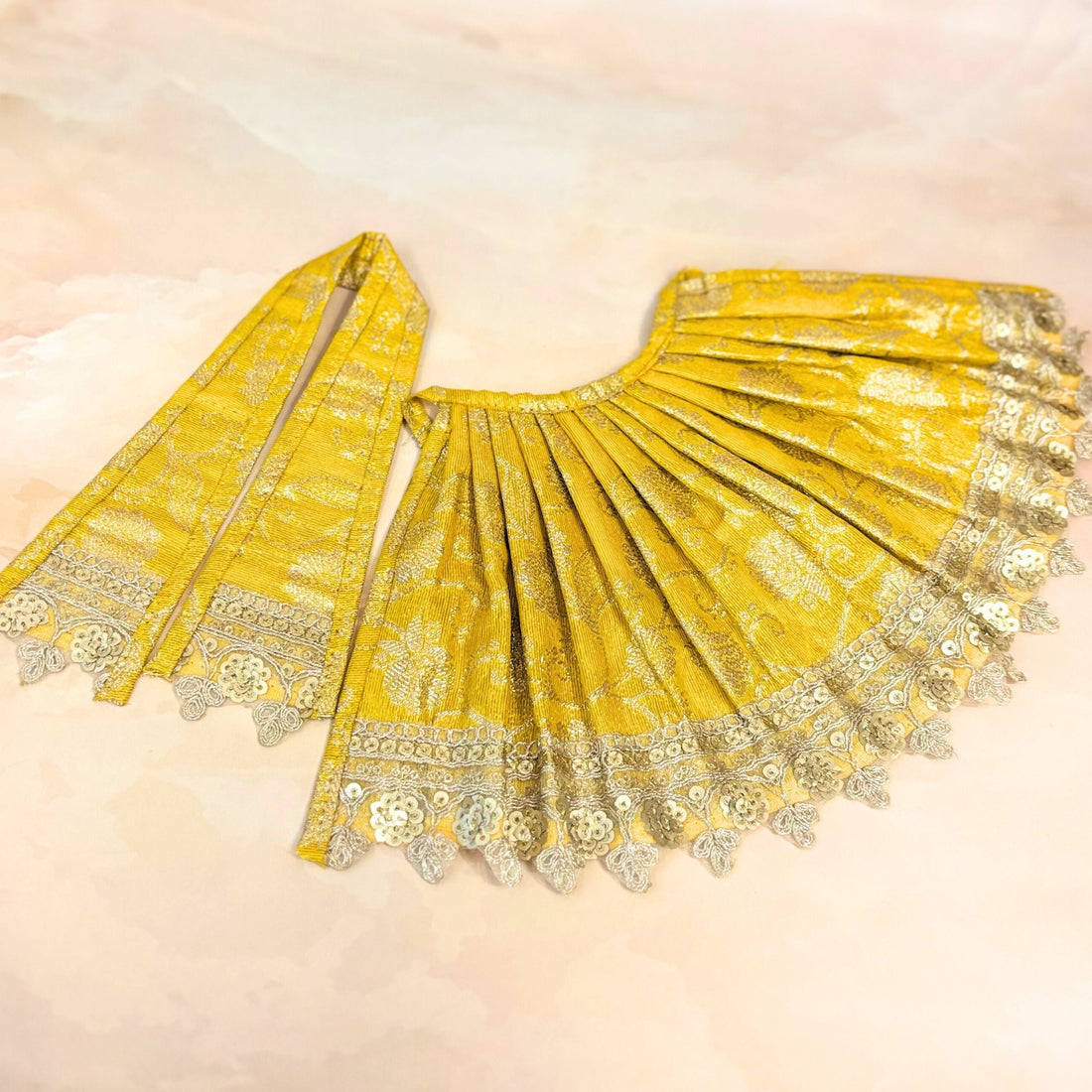 Handmade Swarnaangi Mata Rani Dress - Designer Laddu Gopal Poshak for Janmashtami, Fancy Kanha Ji Dress, Bal Gopal & Krishna Ji Dress
