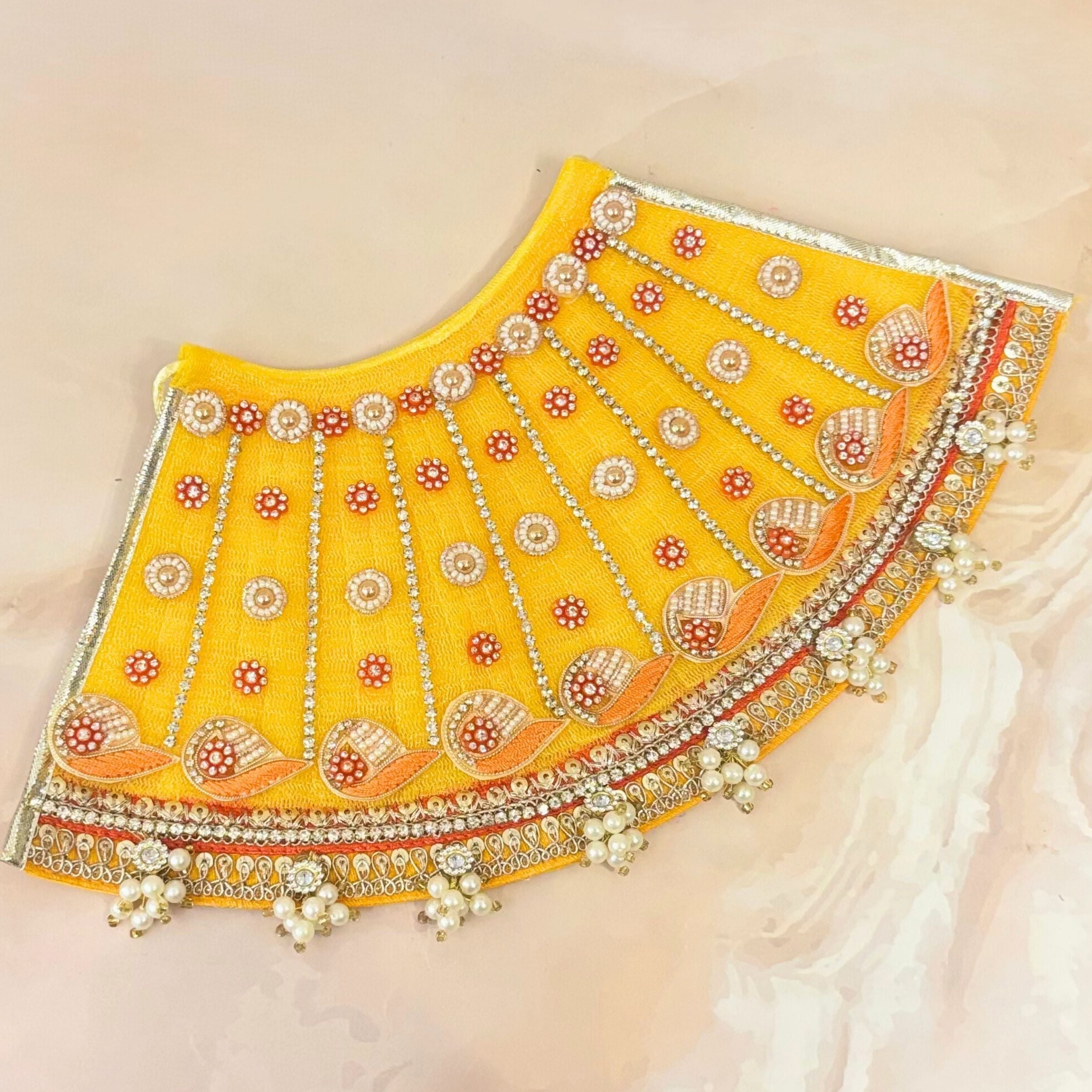 Handmade Kanakshri Radha Krishna Dress Set - Designer Laddu Gopal Dress & Poshak for Janmashtami, Fancy Bal Gopal & Krishna Ji Dress