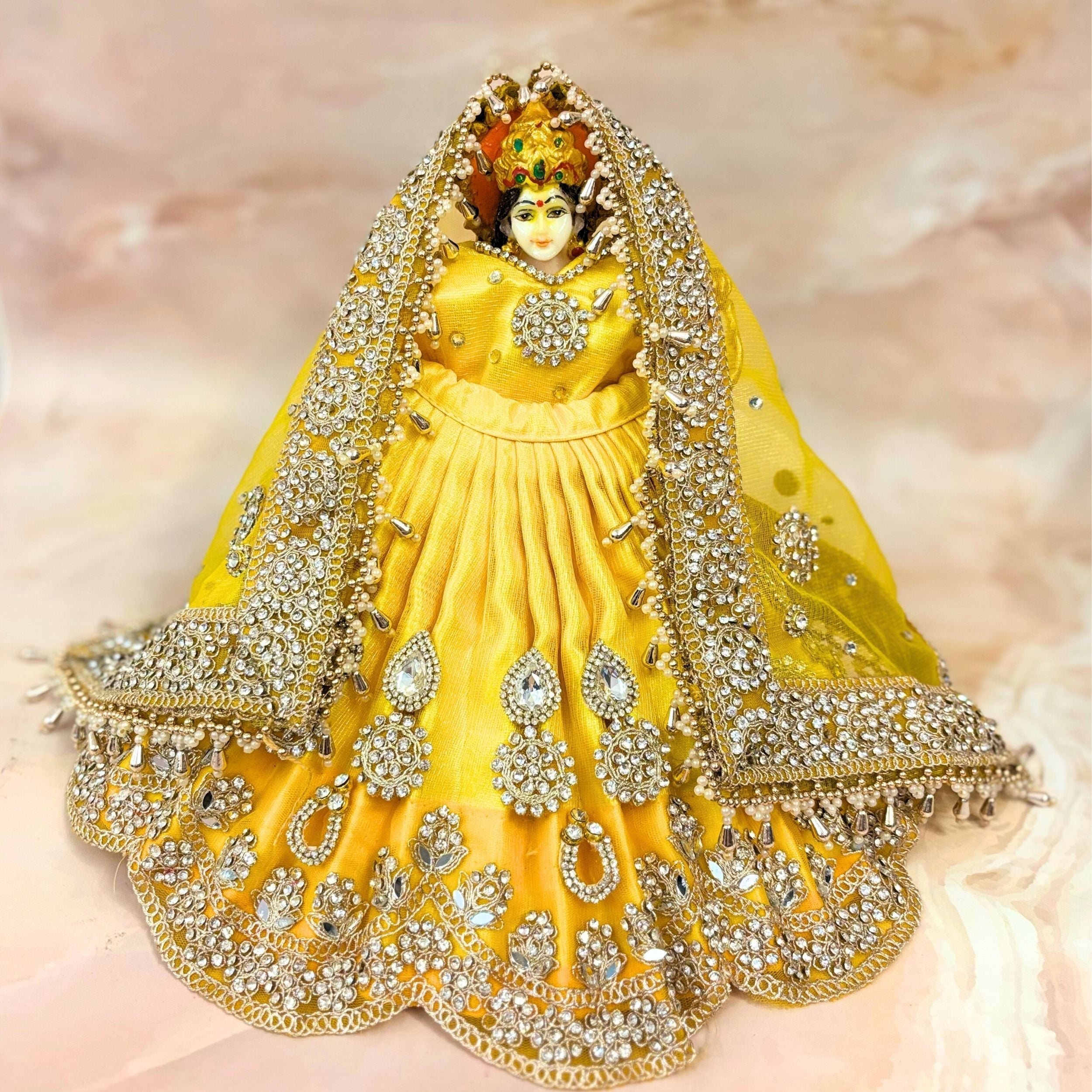 Handmade Kanakjyoti Durga Maa Dress - Designer Laddu Gopal Poshak for Janmashtami, Fancy Krishna Ji Dress, Bal Gopal Dress for Festivals