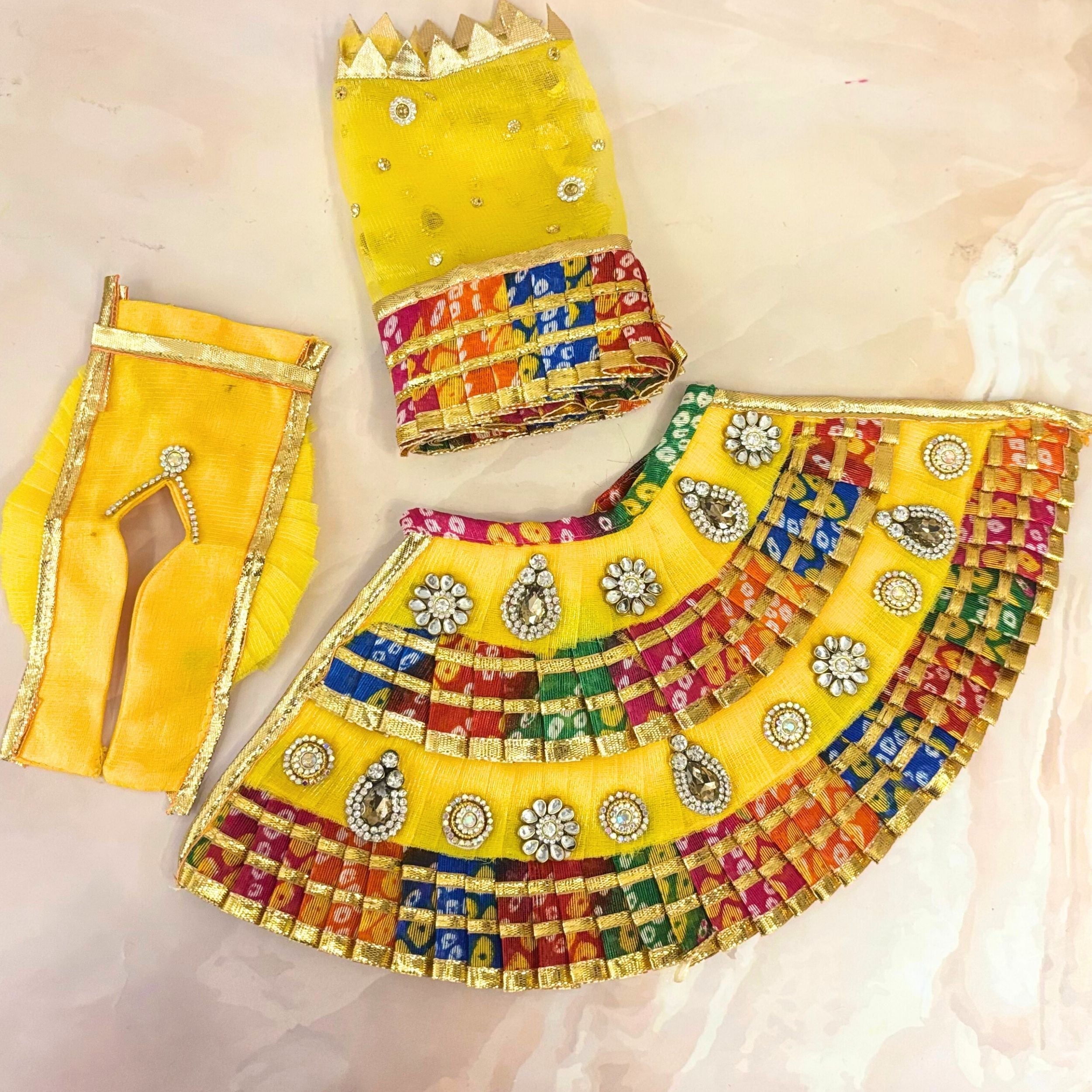 Handmade Designer Laddu Gopal Dress | Fancy Kanha Ji Poshak for Janmashtami | Bal Gopal & Krishna Ji Dress for Festivals